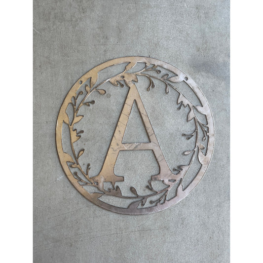 Personalized Monogram Metal Sign 18" – Custom Family Initial Wall Decor