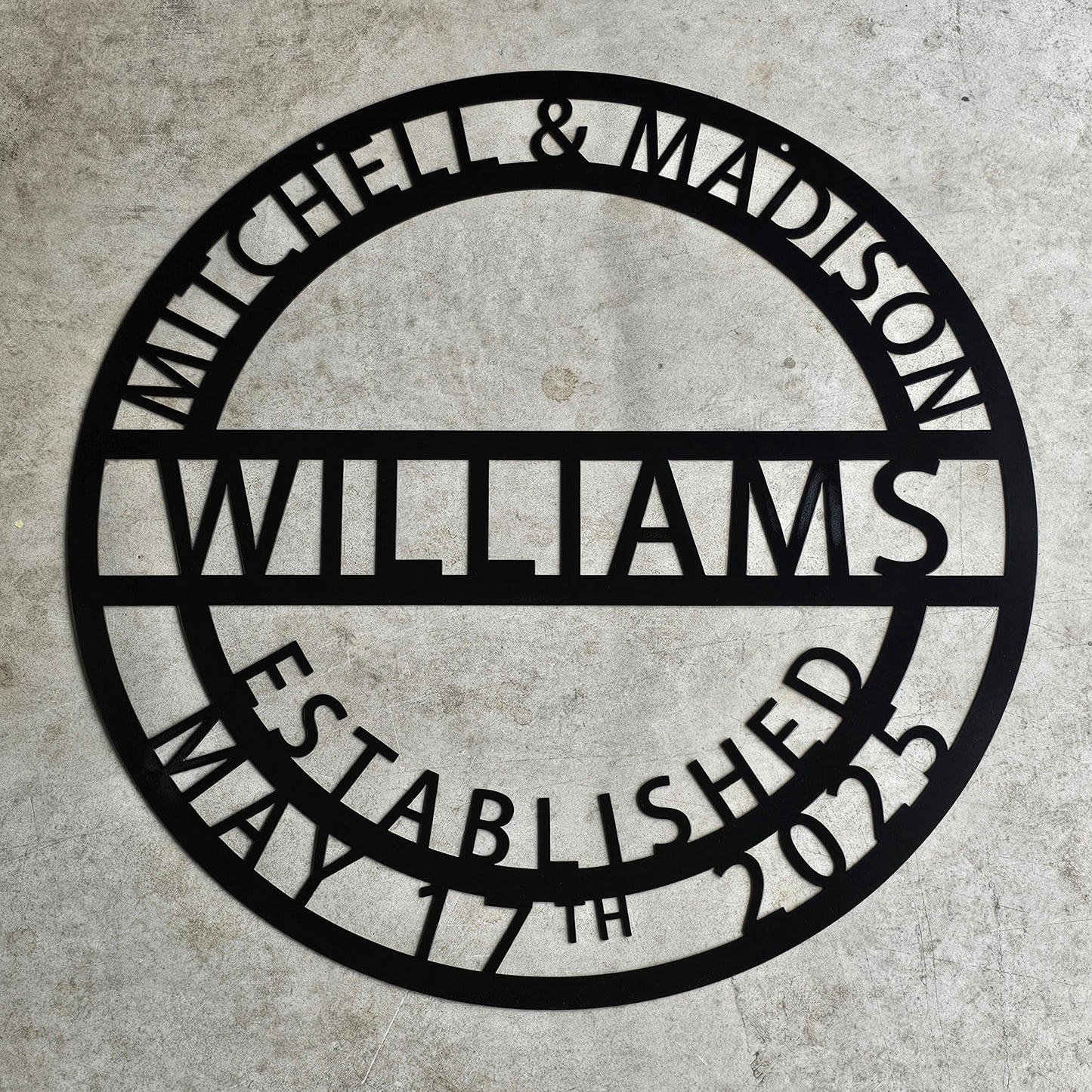Custom Family Established Wall Metal Sign – Personalized Last Name Wall Decor