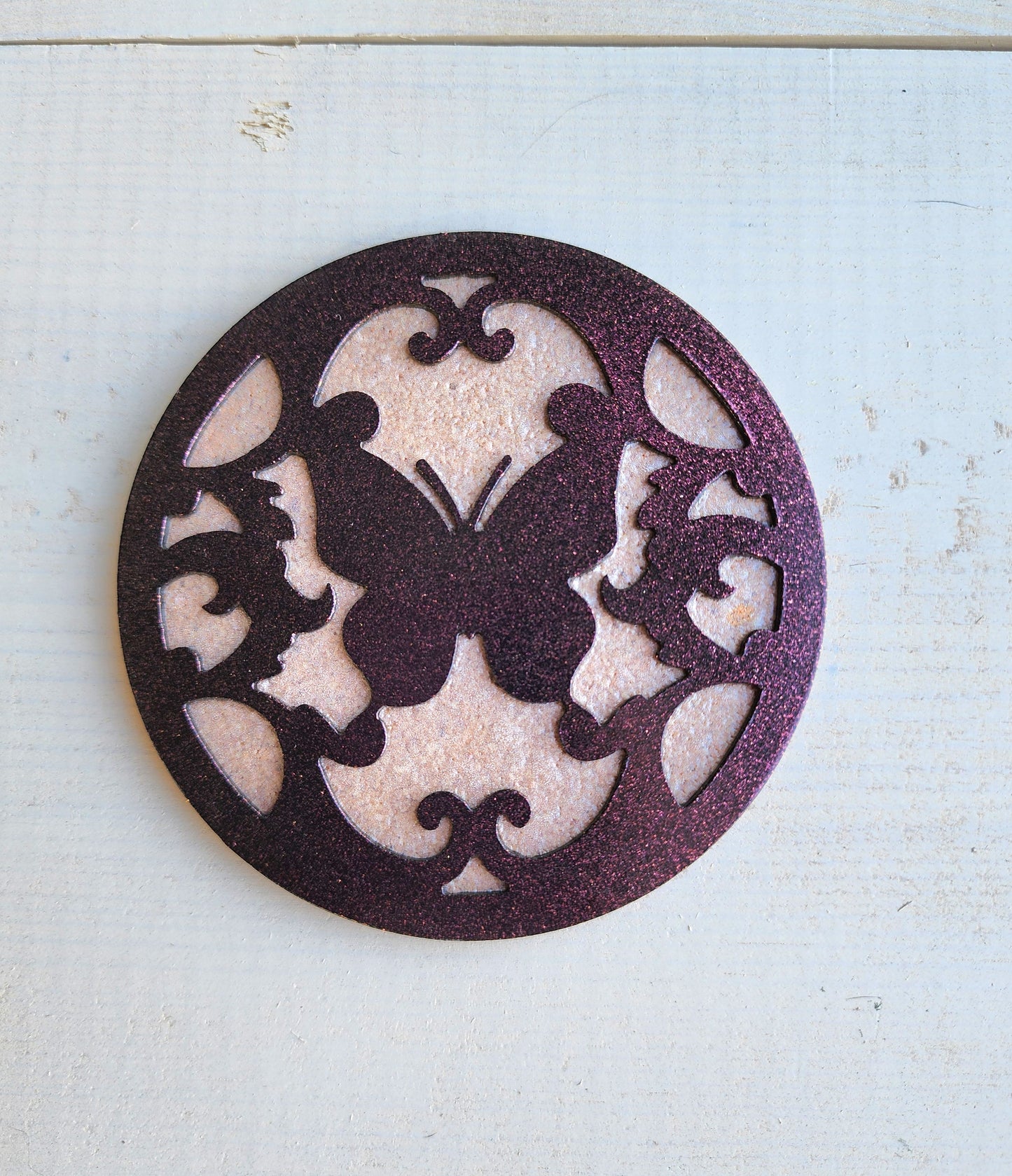 Butterfly Coasters Metal – Set of 4 Elegant Drink Coasters for Home or Patio Décor