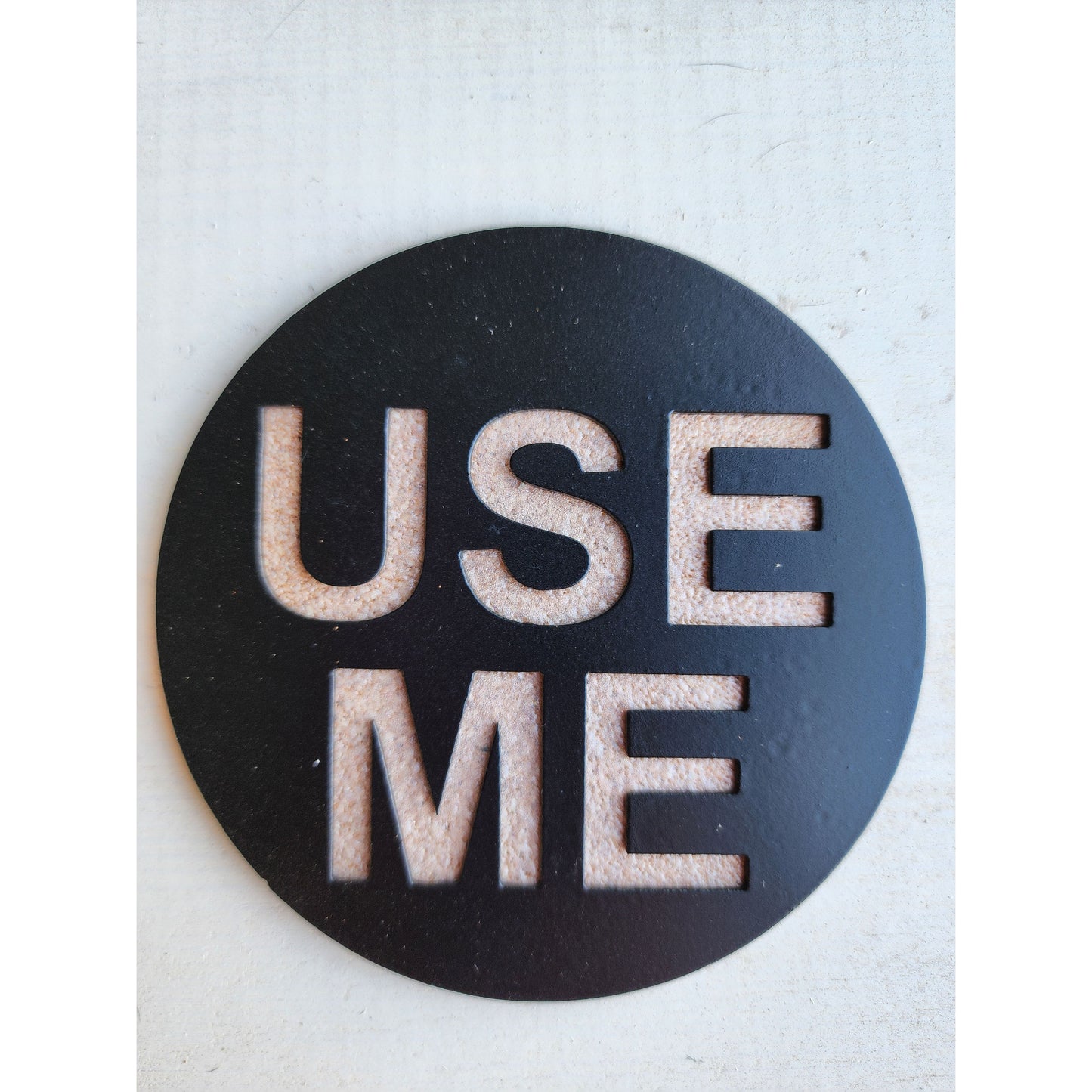 Use Me -Set of 4 for Home Bar & Parties– Funny Metal Coasters