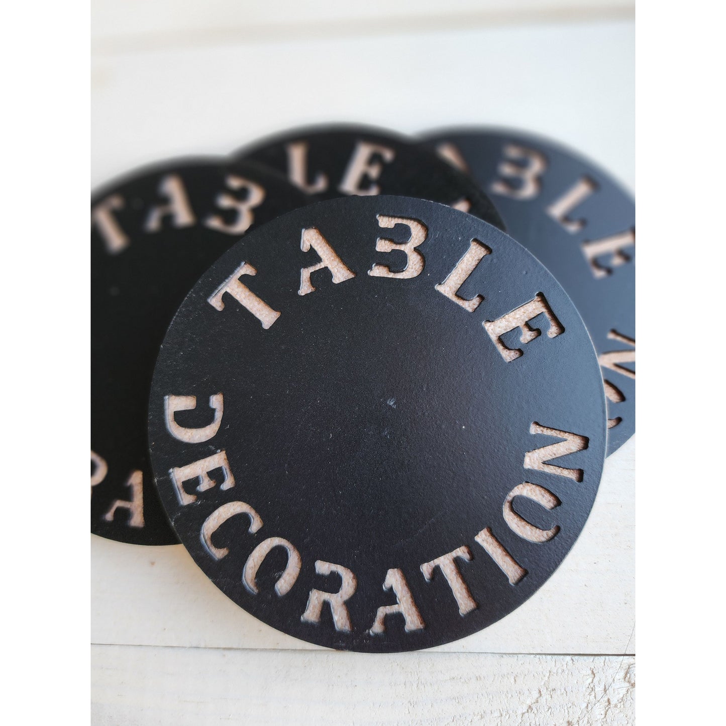 Table Decoration -Set of 4 for Home Bar & Parties– Funny Metal Coasters