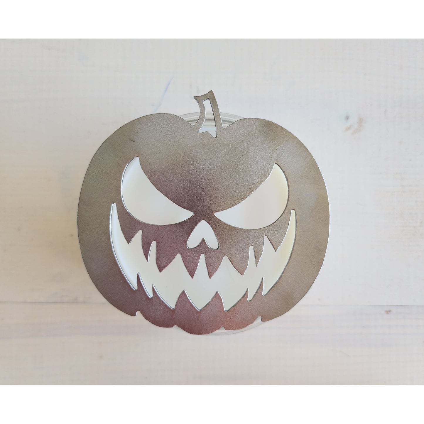 Haunt-O-Lantern Pumpkin Metal Candle Topper- Halloween decor