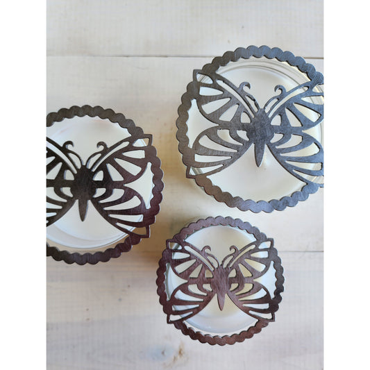 Butterfly Bliss Metal Candle Topper – Jar Candle Cover