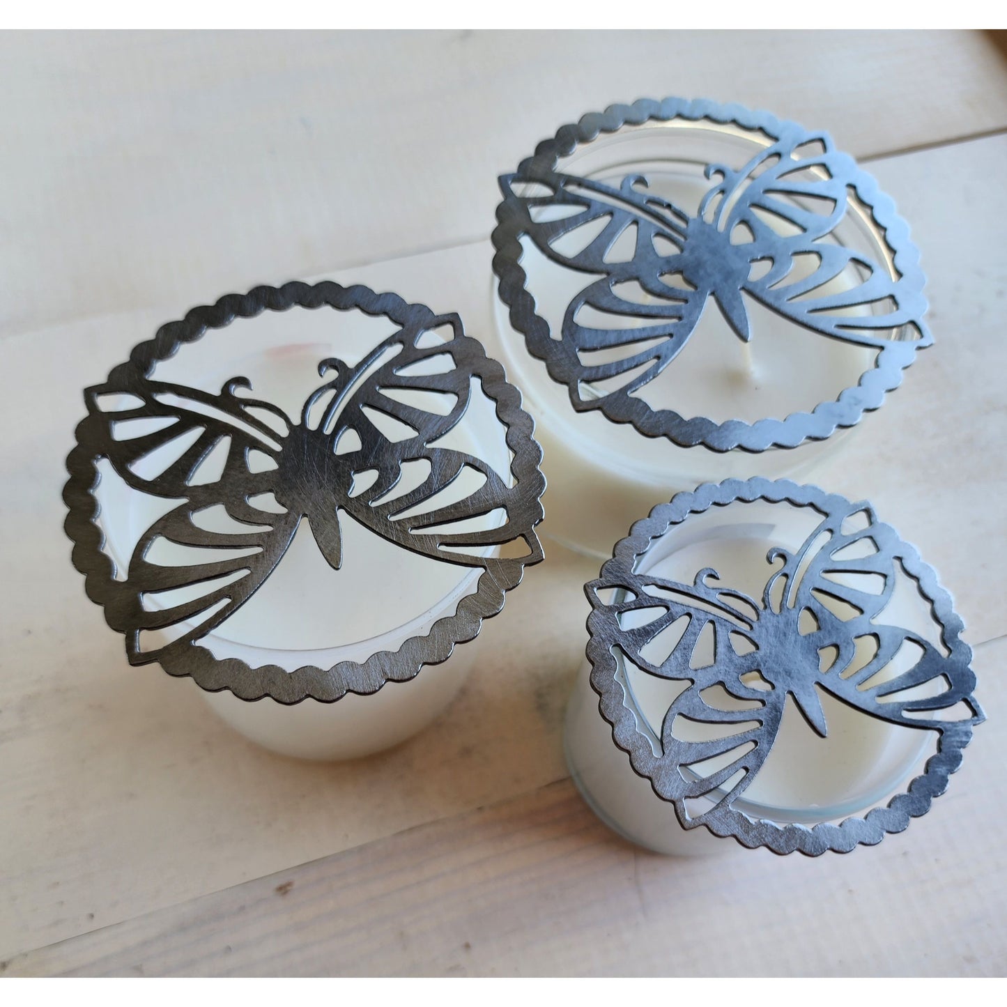 Butterfly Bliss Metal Candle Topper – Jar Candle Cover