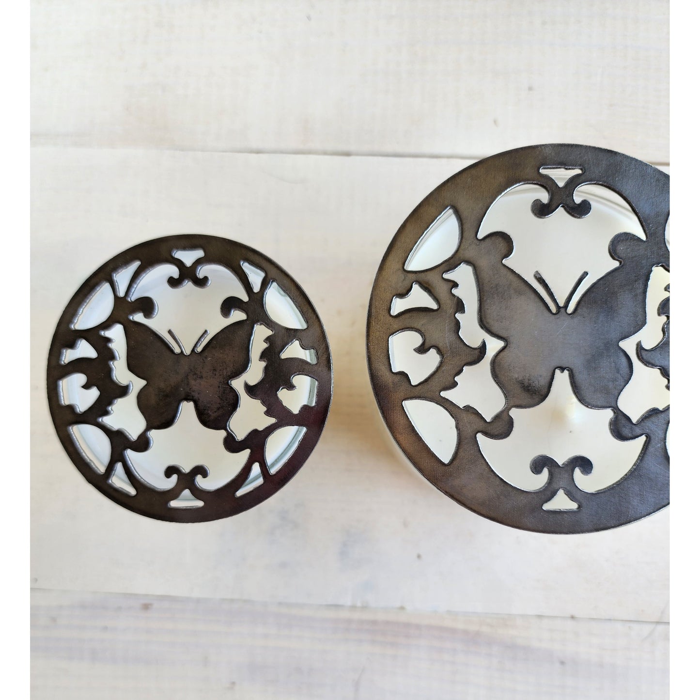 Elegant Butterfly Metal Candle Topper – Decorative Jar Candle Lid