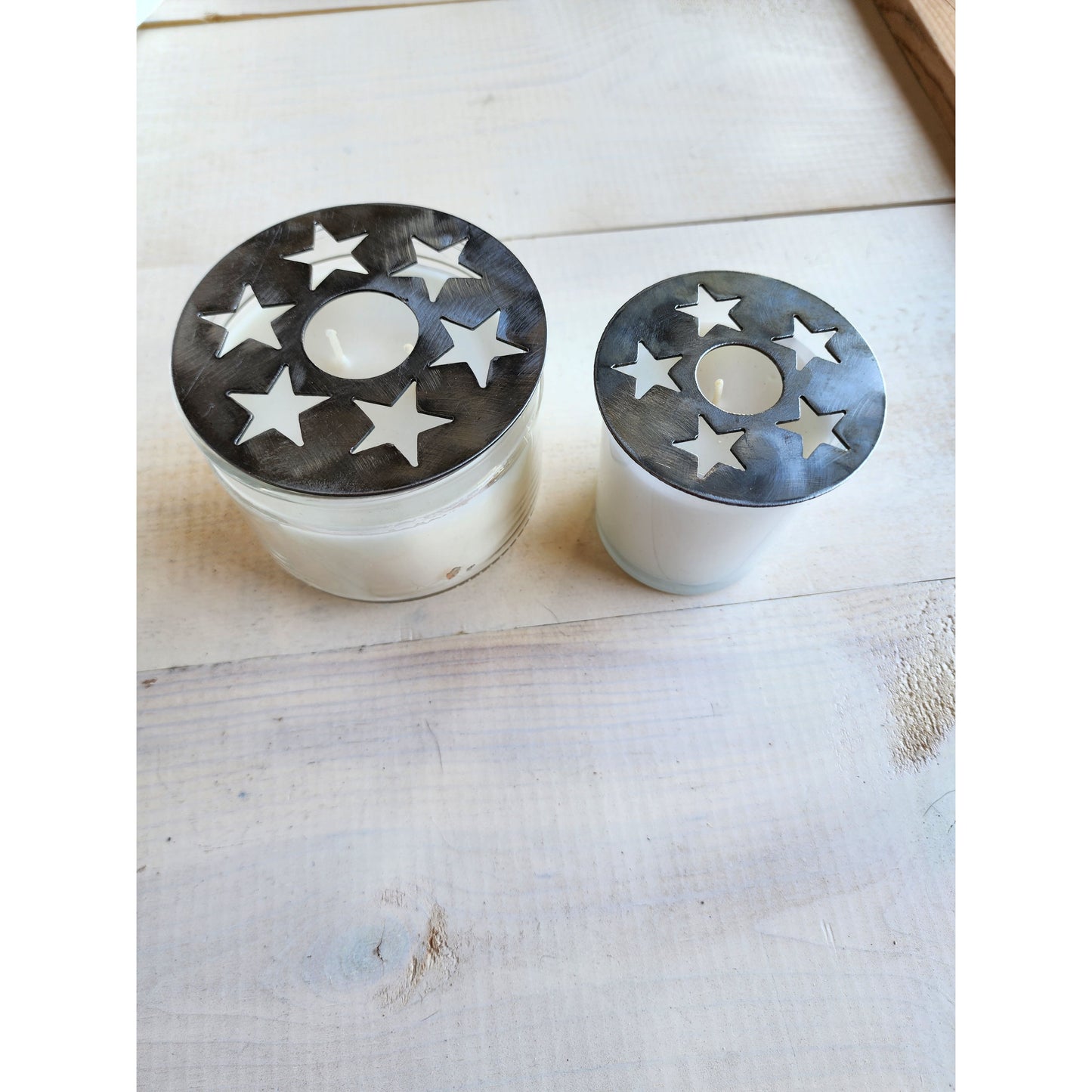 6-Star Candle Topper – Decorative Metal Lid for Jar Candles | Fits Most Standard Sizes