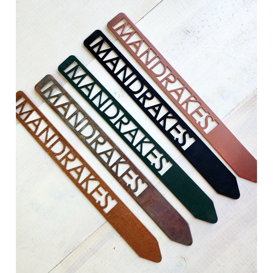 Mandrake Metal Plant Stake – 12" Tall, HP-Inspired Magical Garden Marker