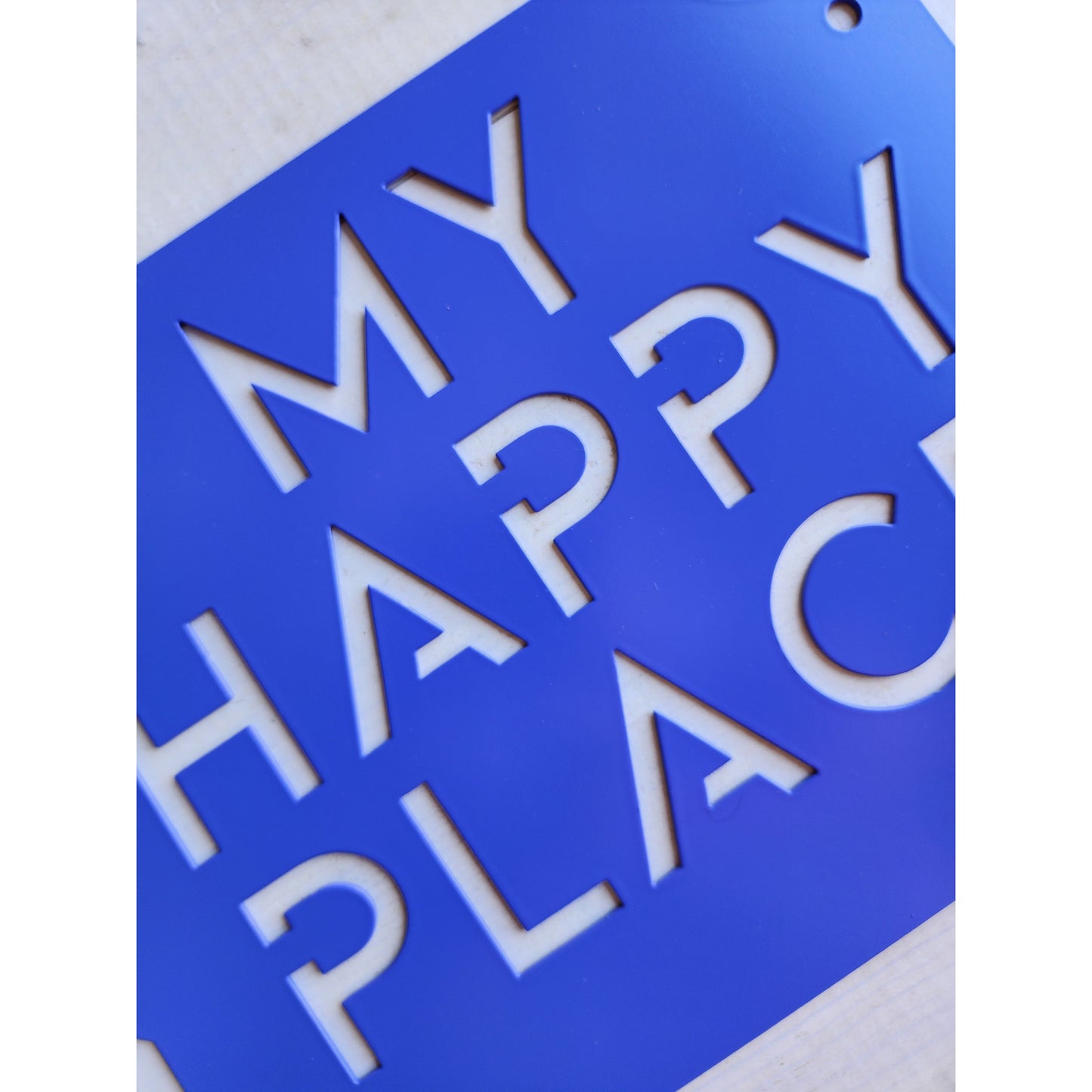 My Happy Place Metal Wall Sign – Rustic Home or Garden Decor