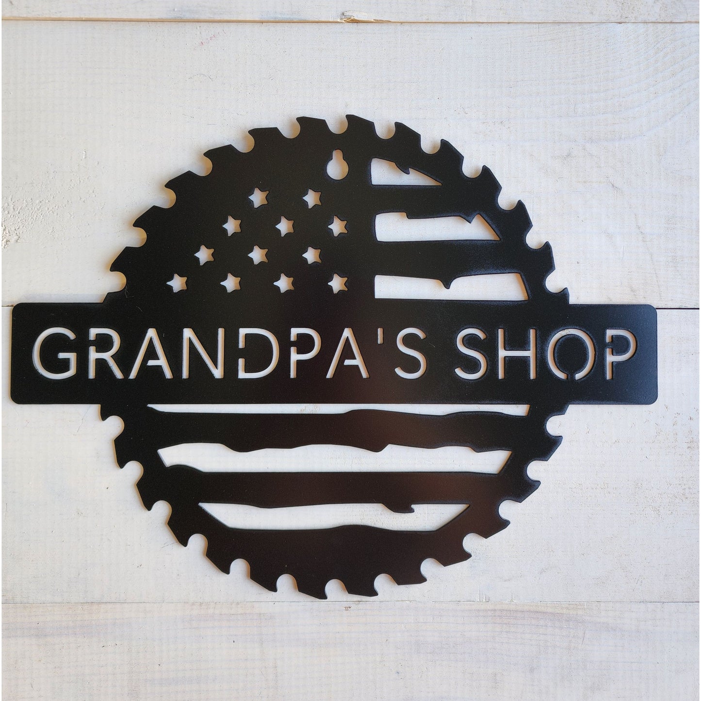 Papa's, Grandpas & Custom Workshop Metal Sign 12" Custom Options