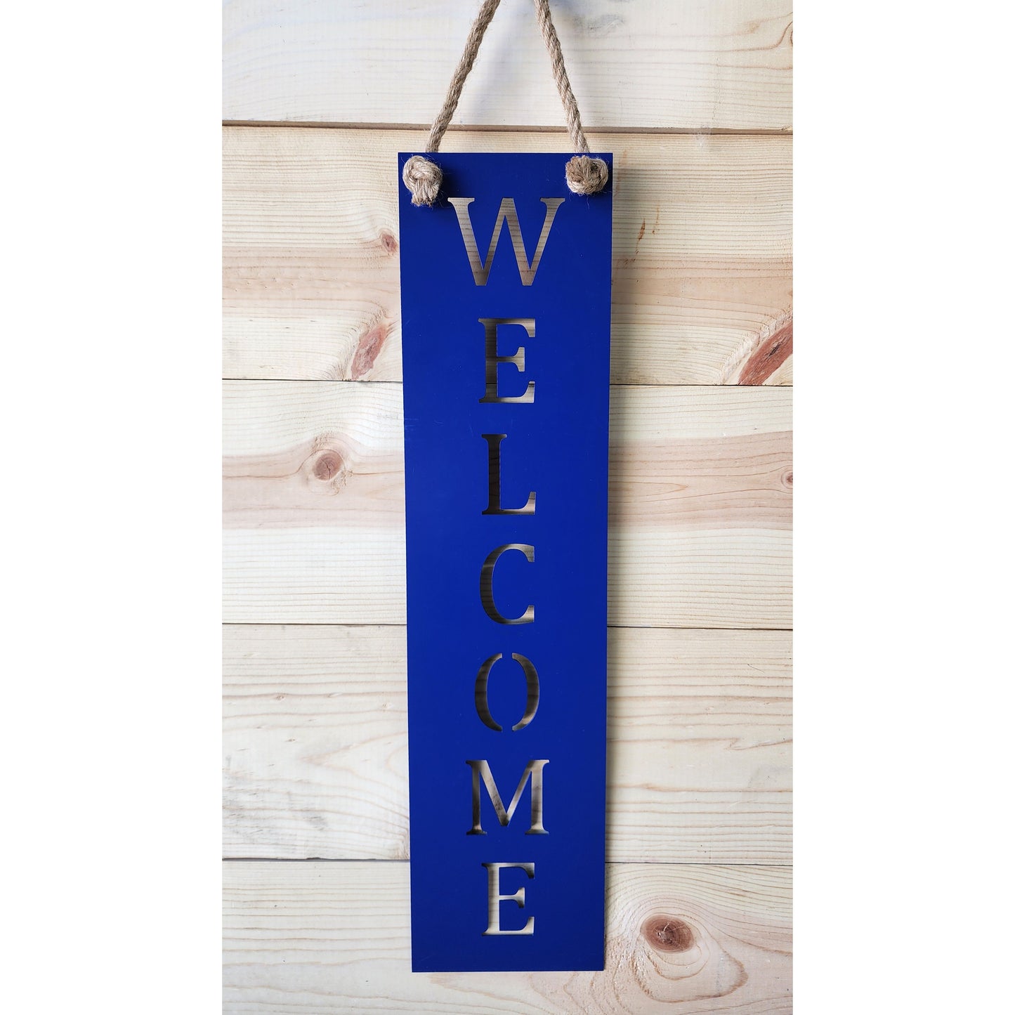 Welcome Metal Wall Sign – Custom Color Options – Rustic Wall Décor for Porch or Entryway