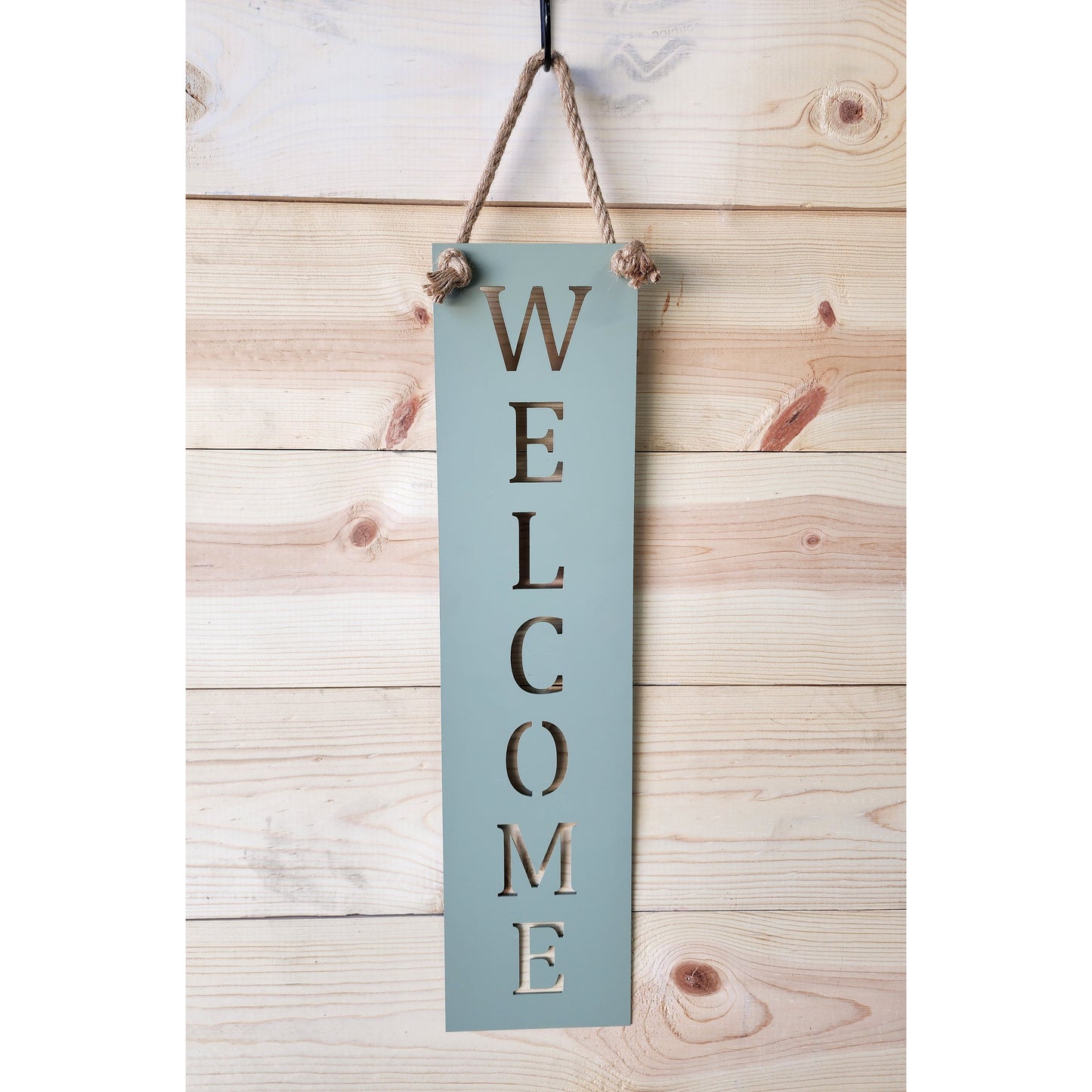 Welcome Metal Wall Sign – Custom Color Options – Rustic Wall Décor for Porch or Entryway