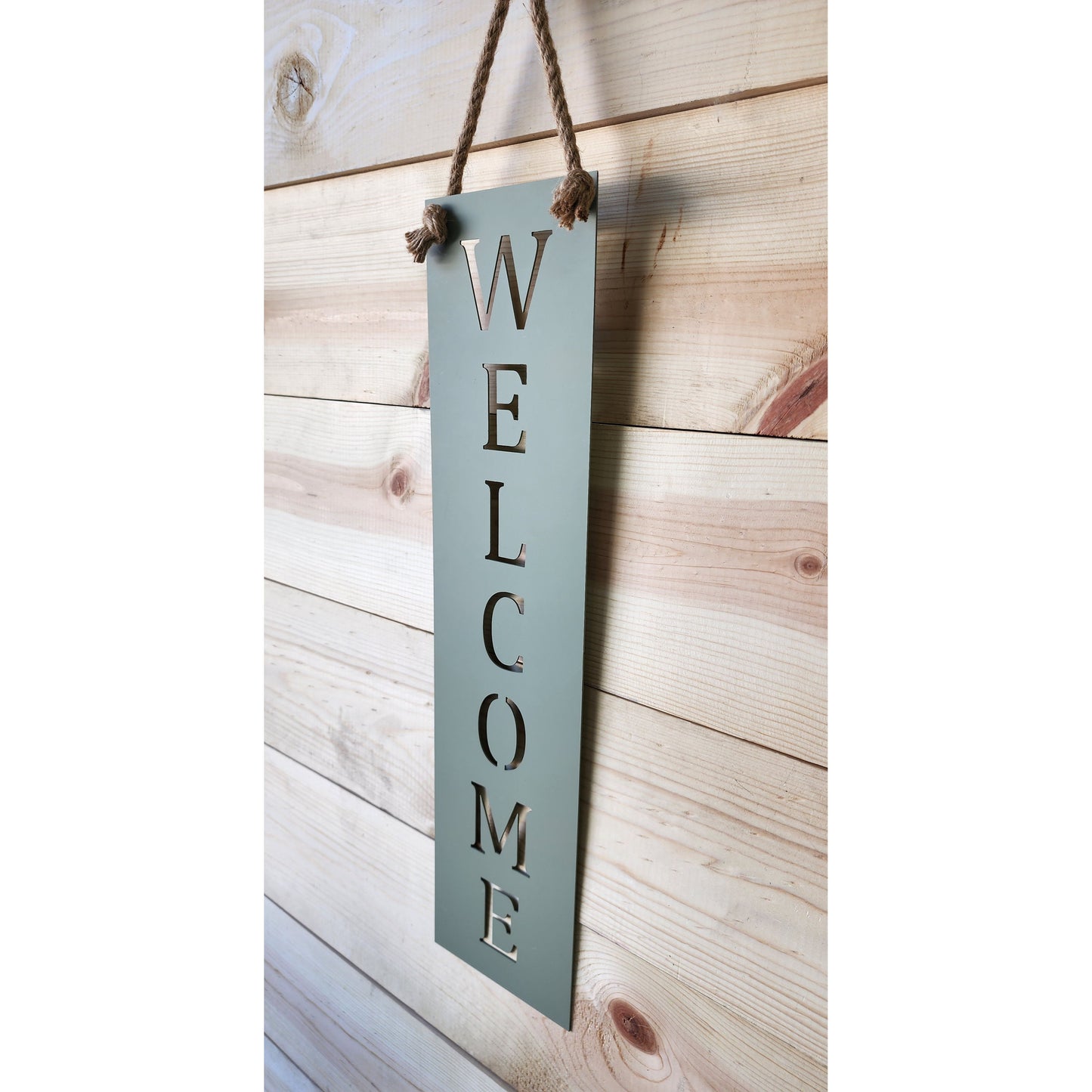 Welcome Metal Wall Sign – Custom Color Options – Rustic Wall Décor for Porch or Entryway