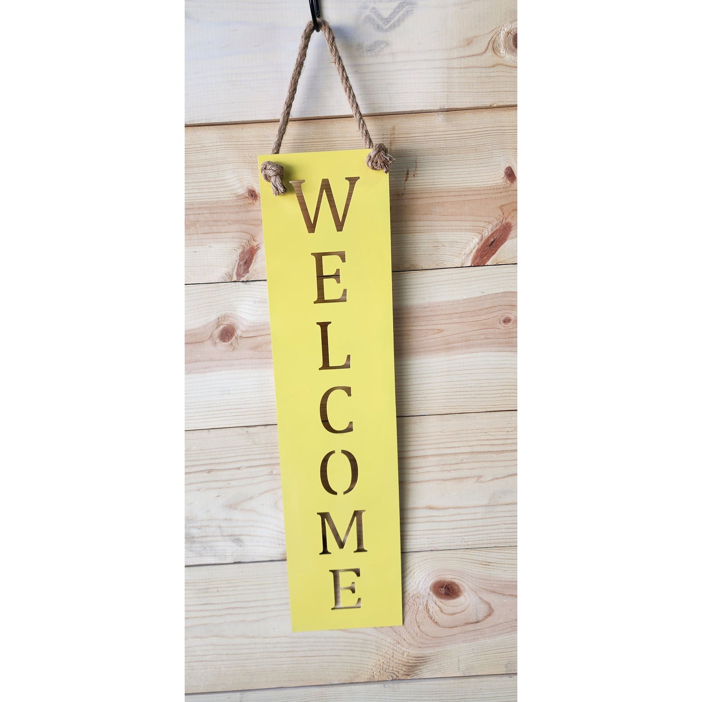 Welcome Metal Wall Sign – Custom Color Options – Rustic Wall Décor for Porch or Entryway