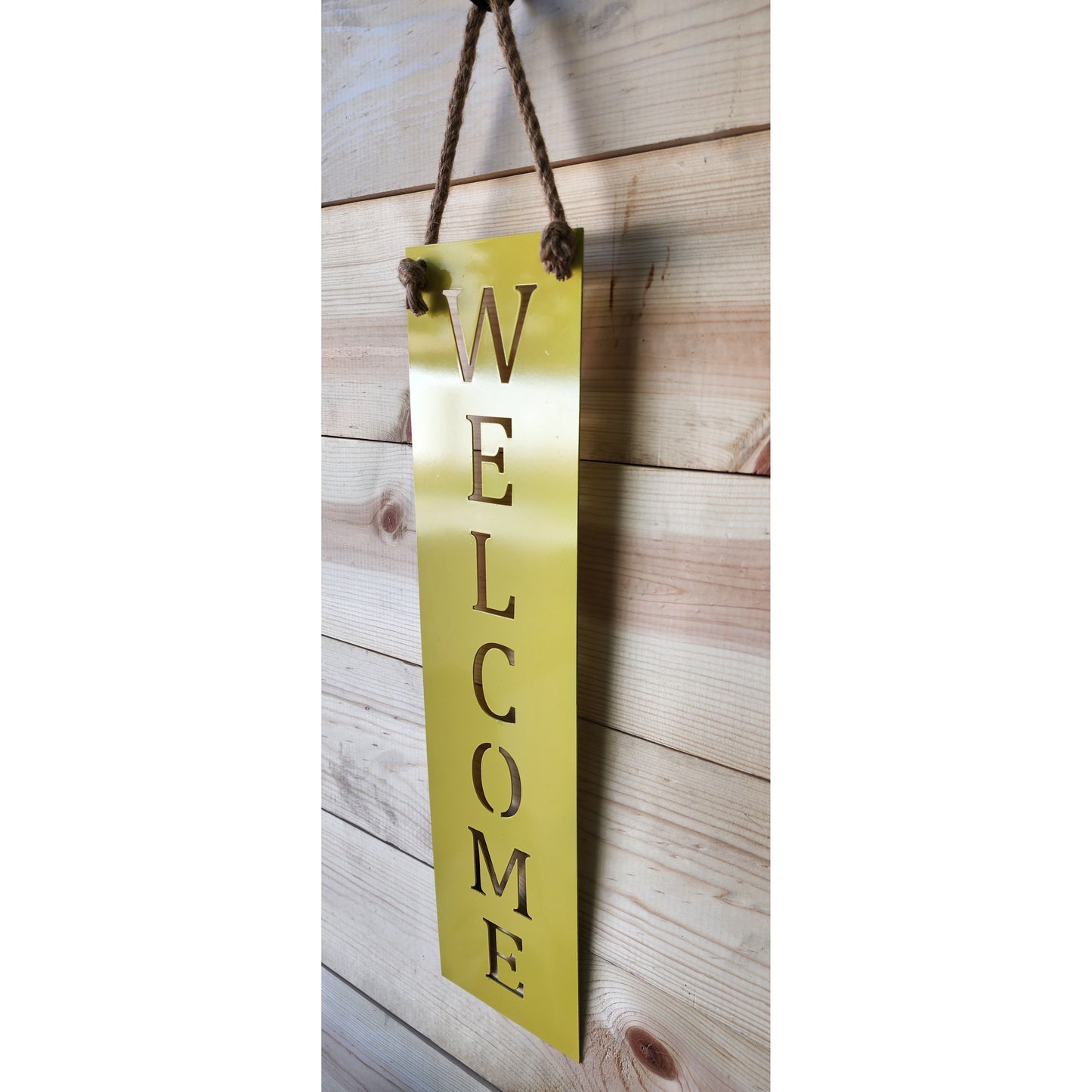 Welcome Metal Wall Sign – Custom Color Options – Rustic Wall Décor for Porch or Entryway