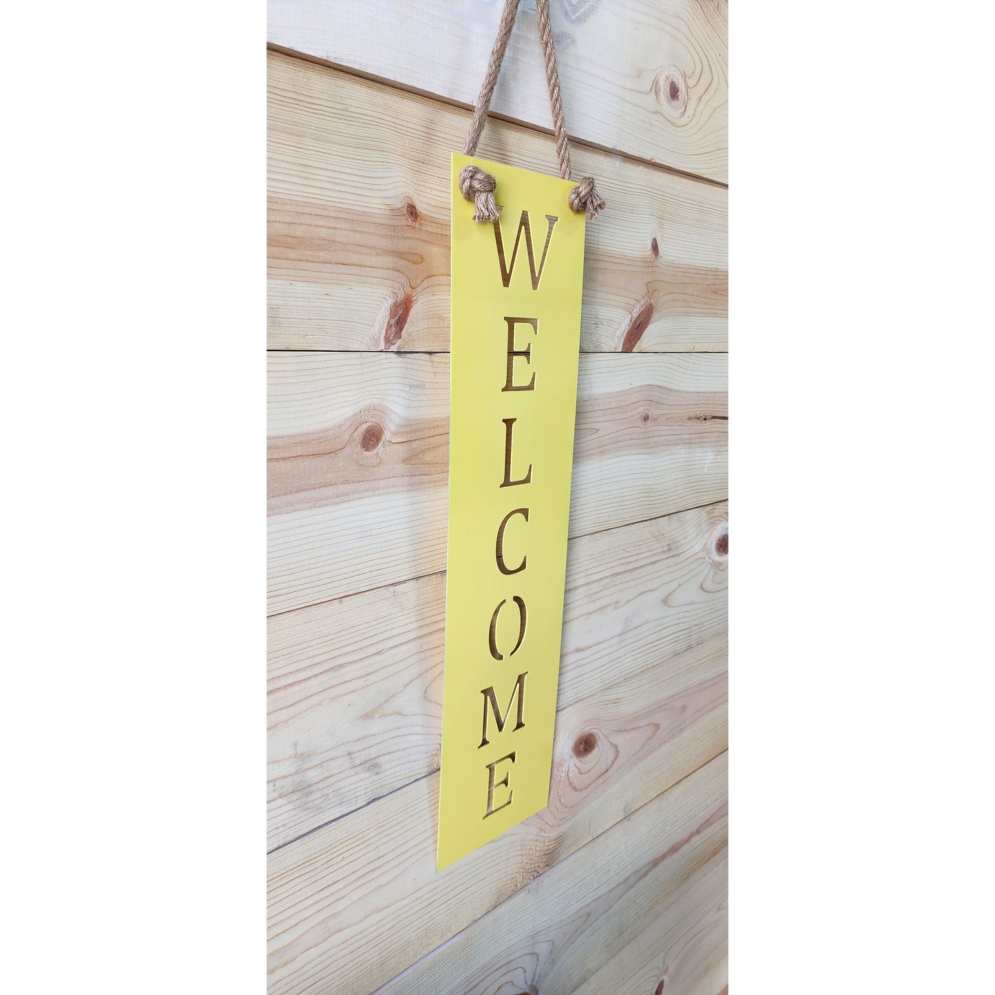 Welcome Metal Wall Sign – Custom Color Options – Rustic Wall Décor for Porch or Entryway
