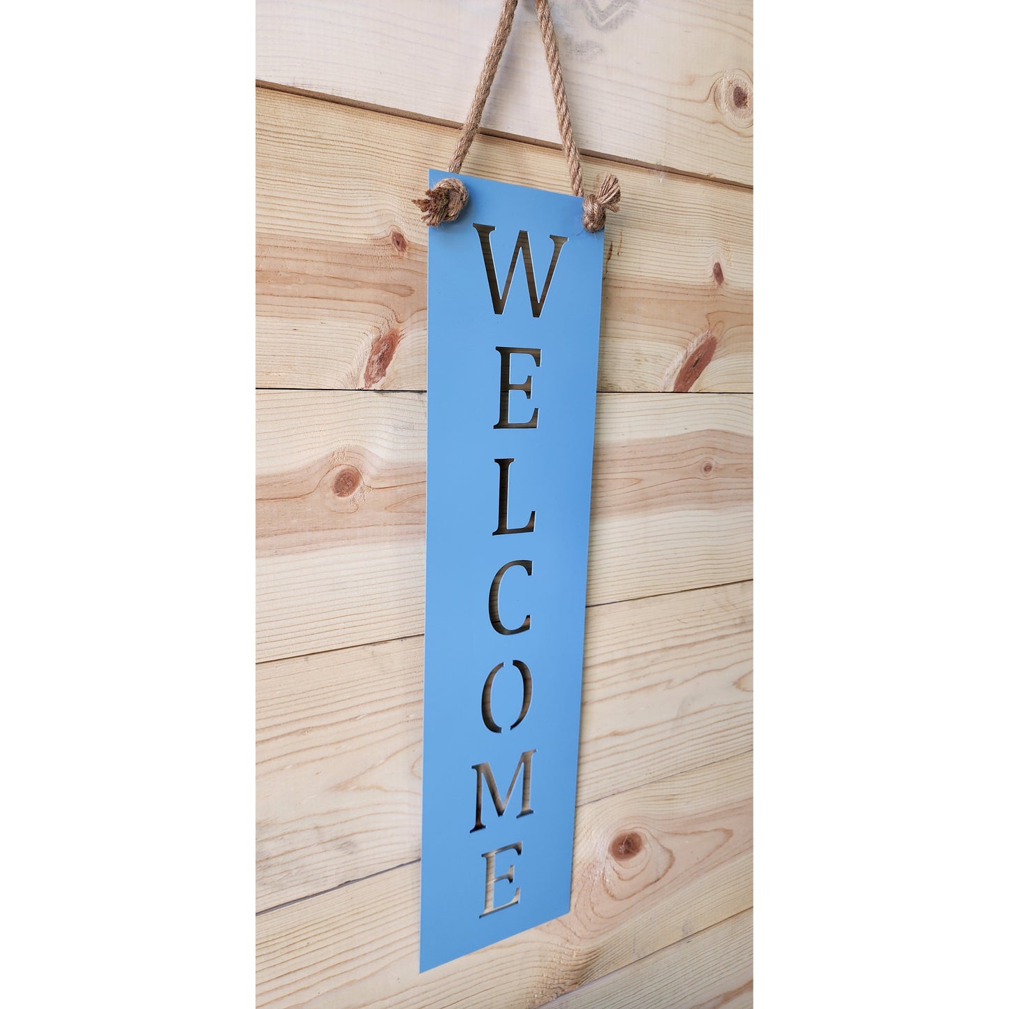 Welcome Metal Wall Sign – Custom Color Options – Rustic Wall Décor for Porch or Entryway