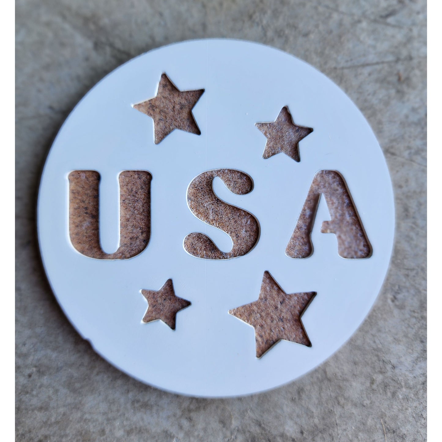 USA Stars Metal Coasters – Set of 4 | Patriotic Coasters in Multiple Colors