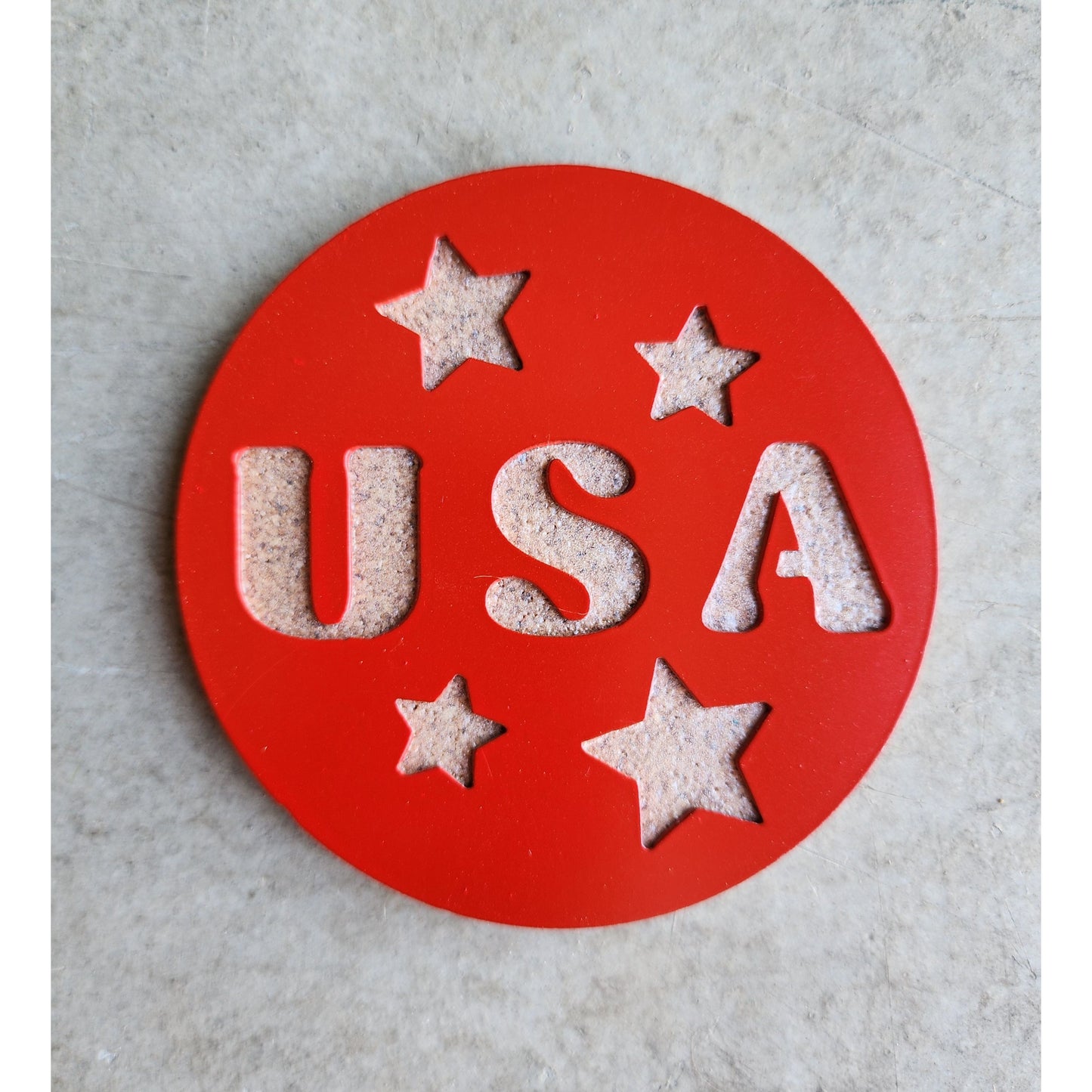 USA Stars Metal Coasters – Set of 4 | Patriotic Coasters in Multiple Colors