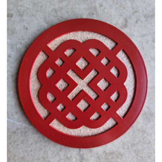 Celtic Knot Metal Coasters – Set of 4 | Irish Decor for Home & Gifts