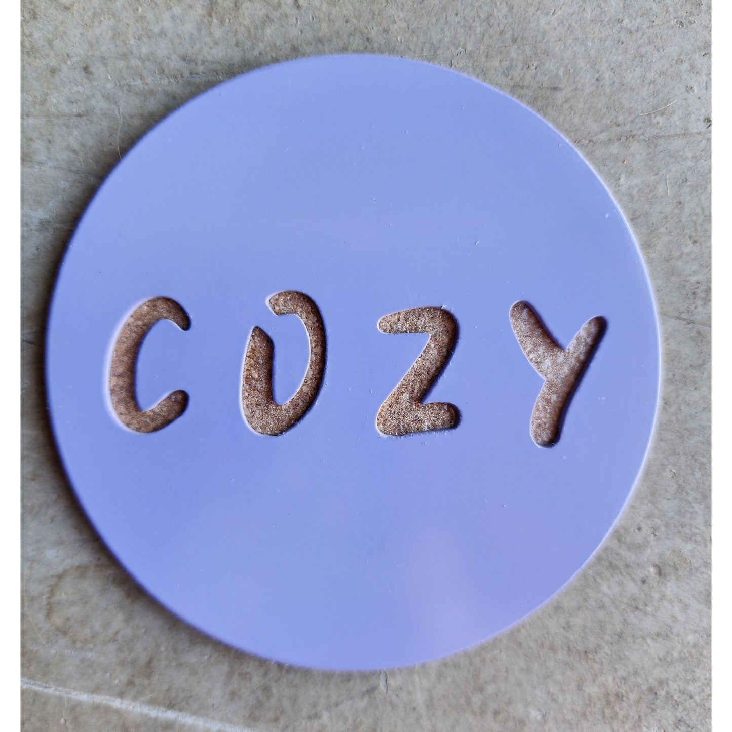 Cozy Vibes Metal Coasters – Set of 4 | Warm & Inviting Drink Coasters in Multiple Colors