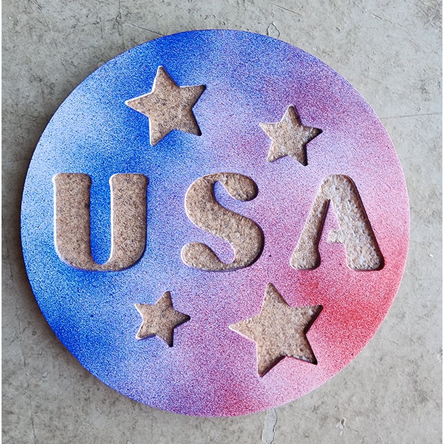 USA Stars Metal Coasters – Set of 4 | Patriotic Coasters in Multiple Colors