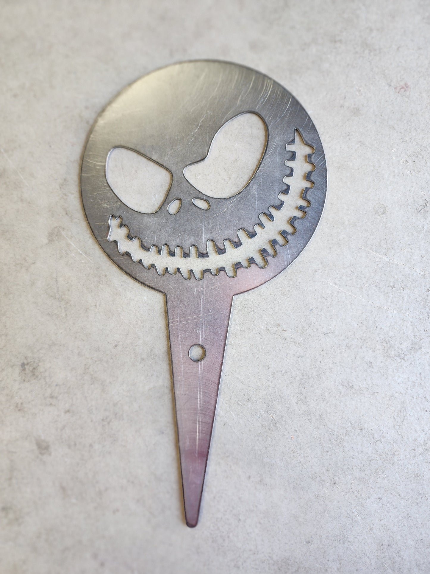 Mischievous Jack Metal Garden Stake – 6" Spooky Yard Decor for Pots, Pathways & Flower Beds