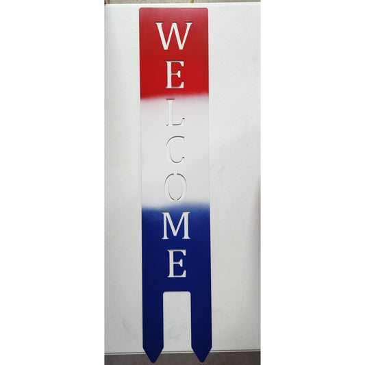 Welcome Metal Lawn Sign – Outdoor Yard Decor for Garden, Pathway, or Porch