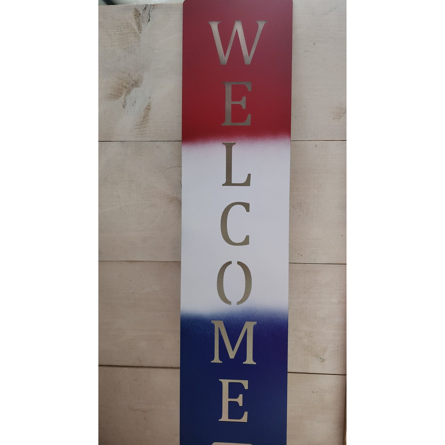 Welcome Metal Wall Sign – Custom Color Options – Rustic Wall Décor for Porch or Entryway