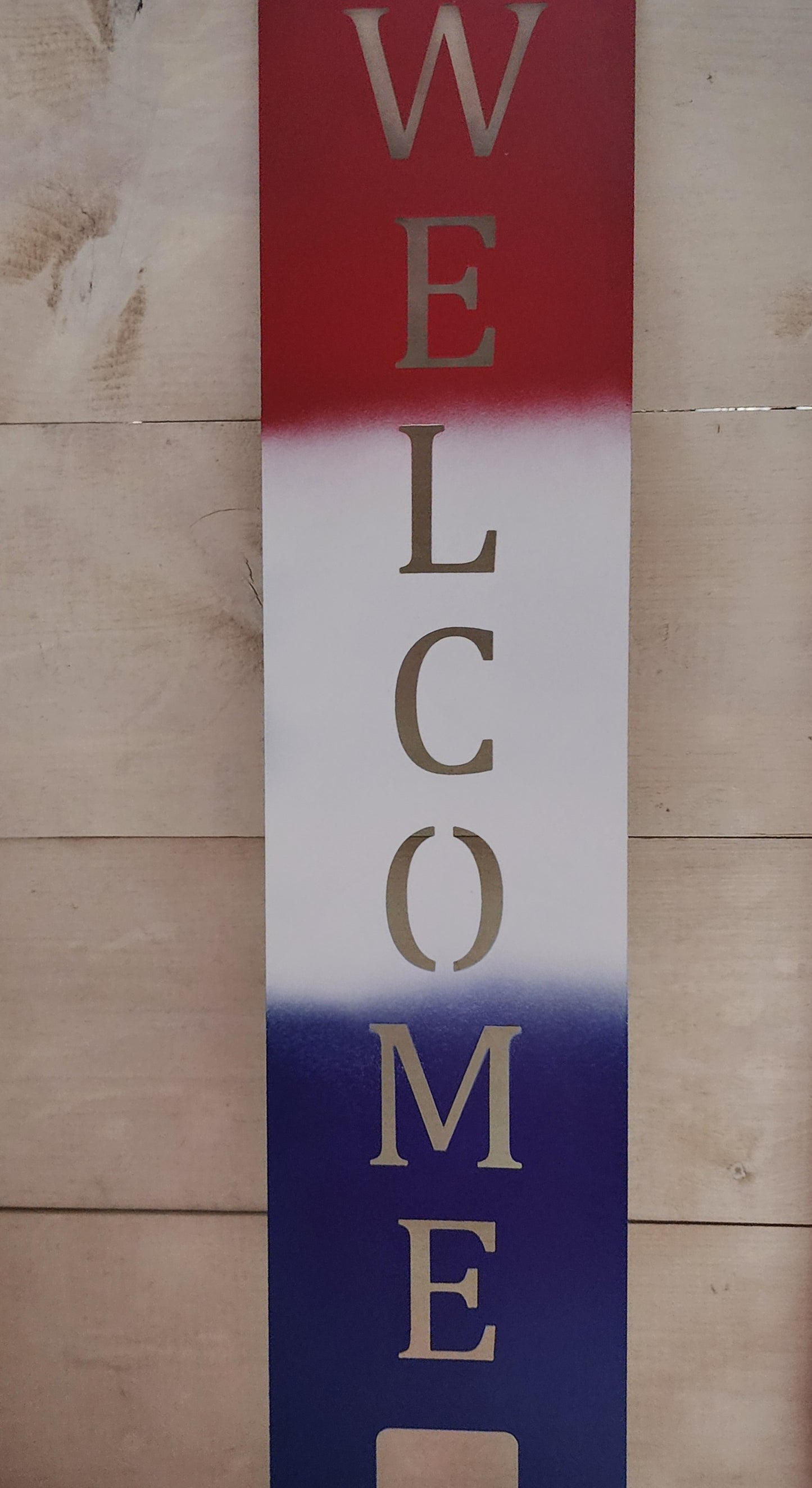 Rustic Orange Vertical Welcome Sign – Fall, Halloween & Farmhouse Décor