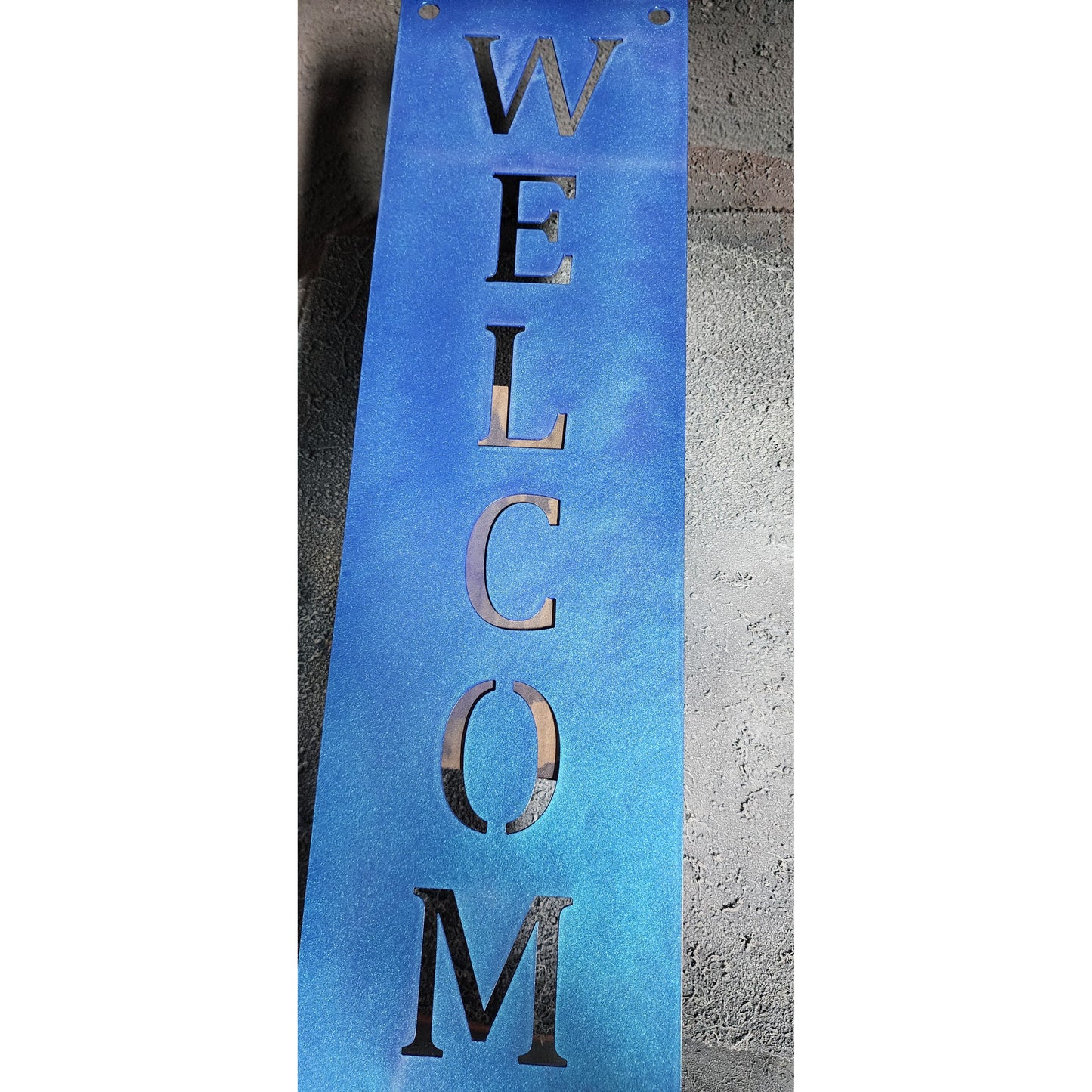 Welcome Metal Wall Sign – Custom Color Options – Rustic Wall Décor for Porch or Entryway