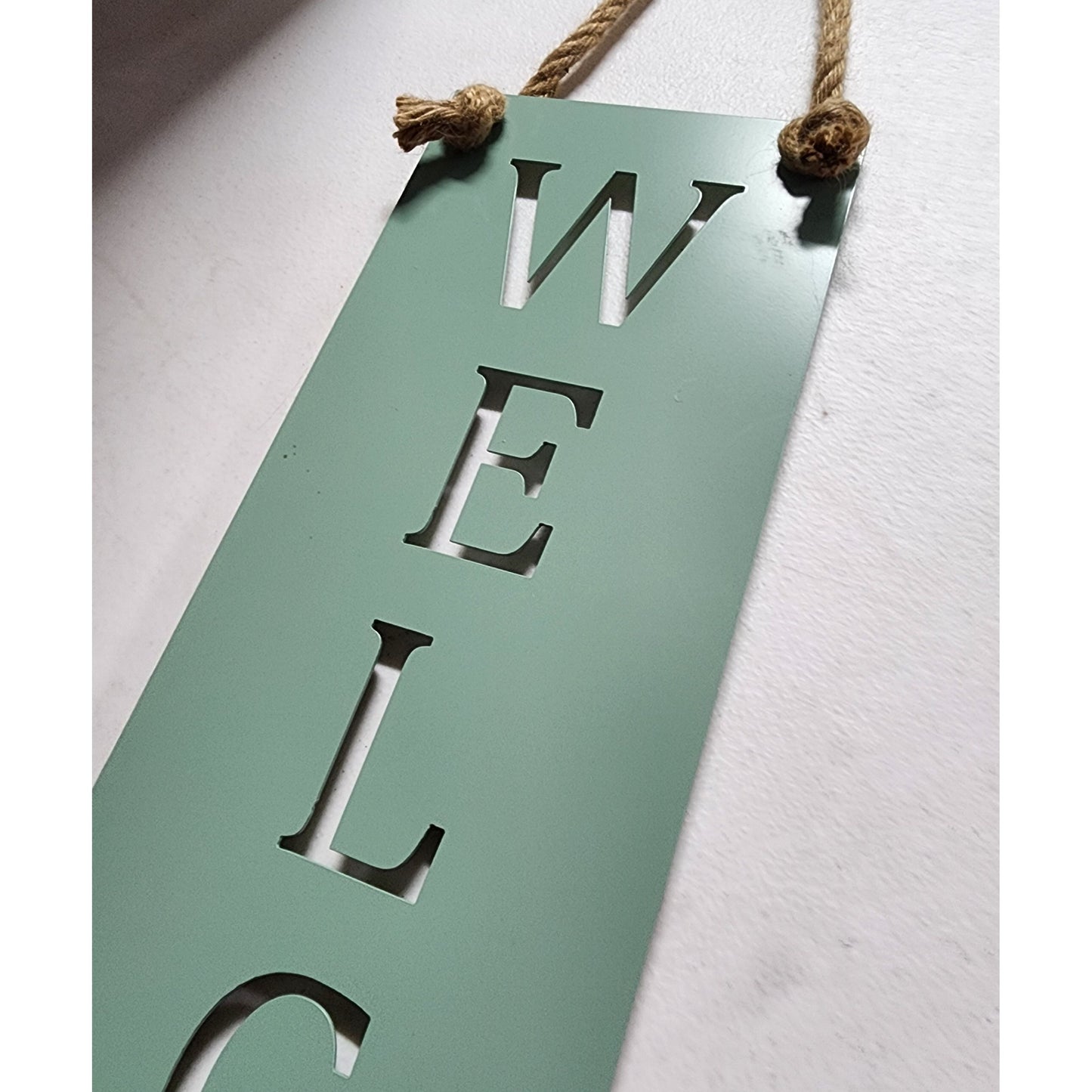 Welcome Metal Wall Sign – Custom Color Options – Rustic Wall Décor for Porch or Entryway