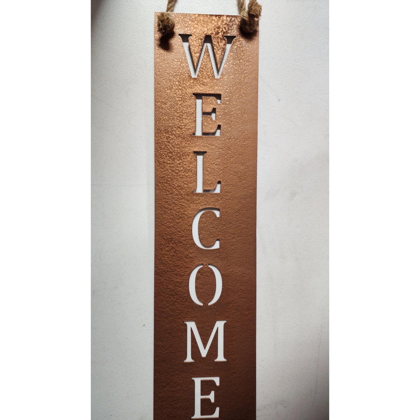 Welcome Metal Wall Sign – Custom Color Options – Rustic Wall Décor for Porch or Entryway