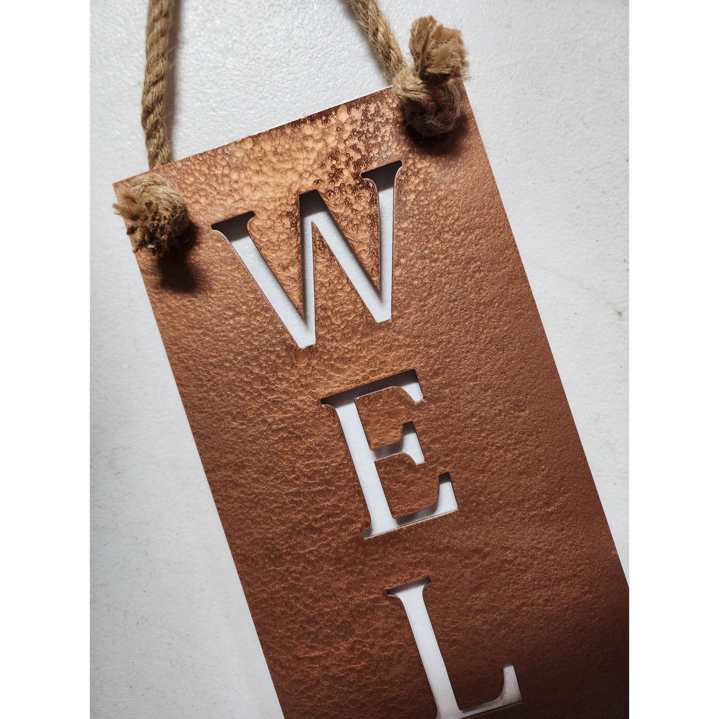 Welcome Metal Wall Sign – Custom Color Options – Rustic Wall Décor for Porch or Entryway
