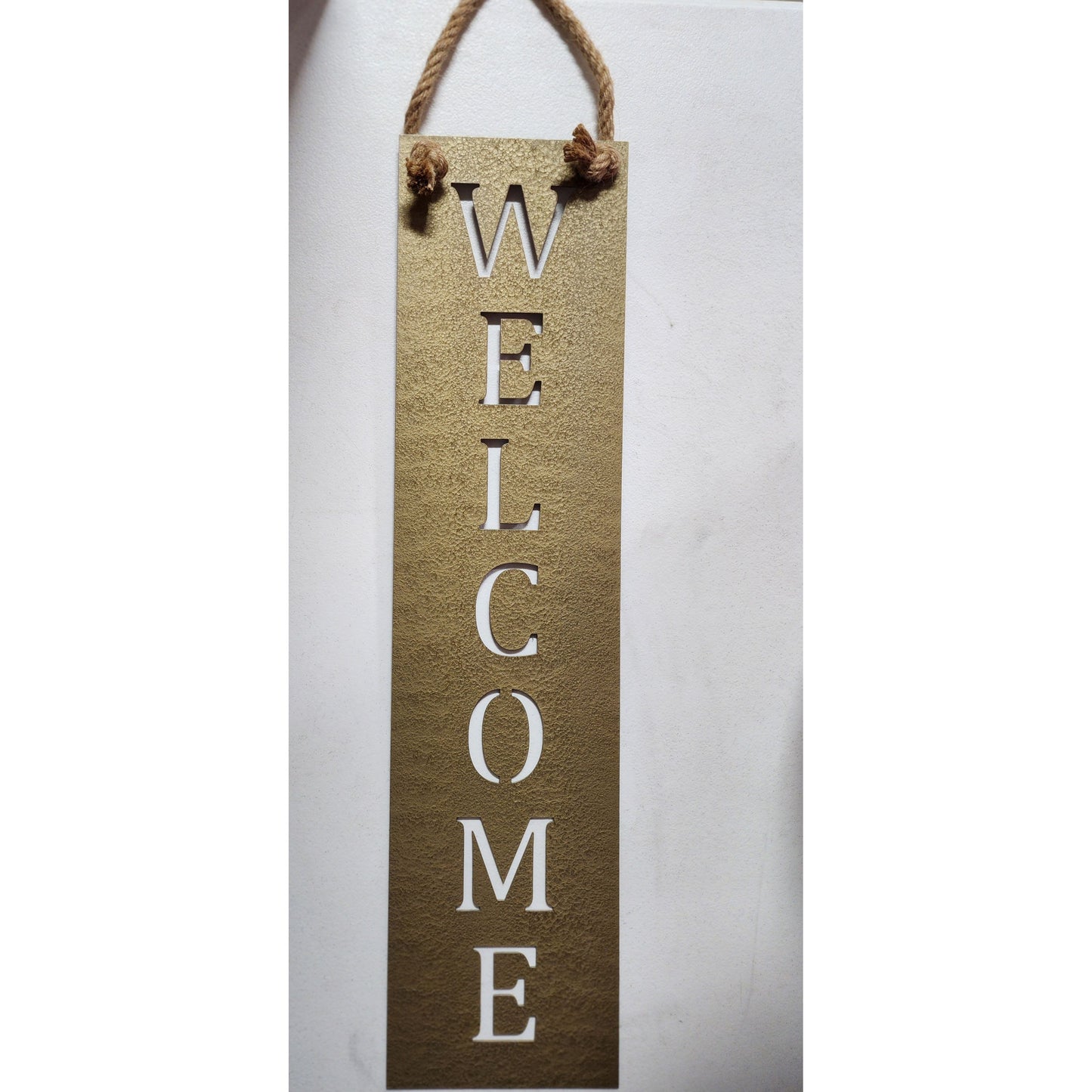 Welcome Metal Wall Sign – Custom Color Options – Rustic Wall Décor for Porch or Entryway