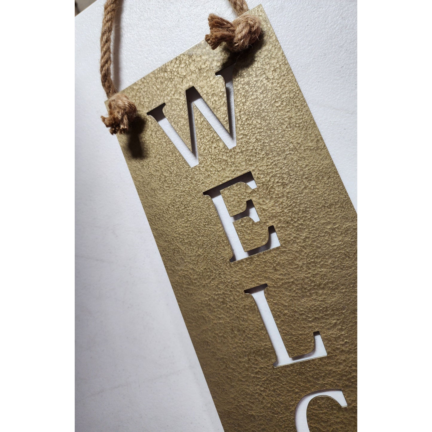 Welcome Metal Wall Sign – Custom Color Options – Rustic Wall Décor for Porch or Entryway
