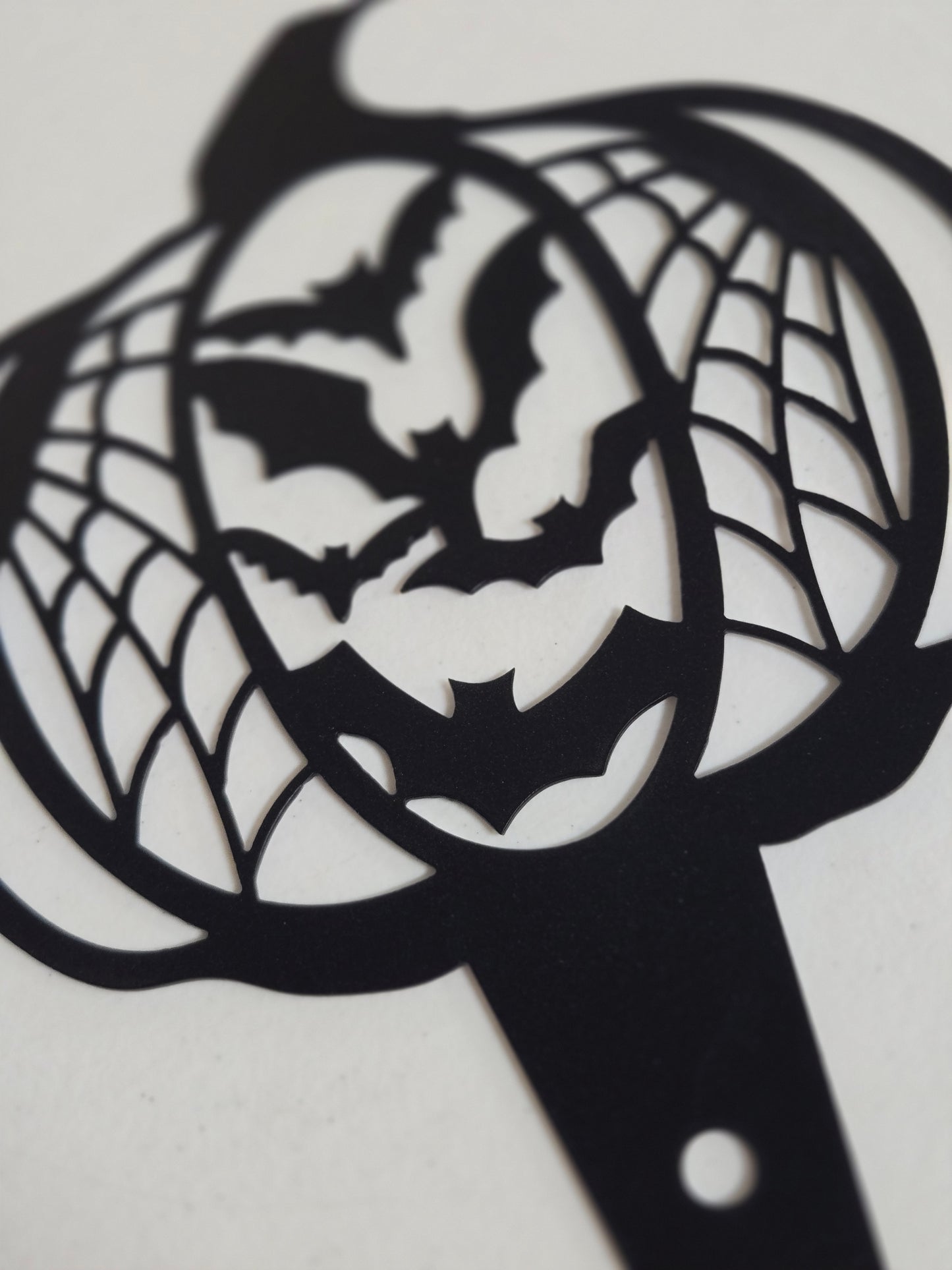 Halloween Pumpkin Bat Garden Stake – Spooky Metal Yard Decoration