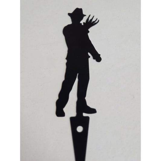 Horror Icon Silhouette Garden Stake – Metal Yard Decor Featuring 4 Slasher Legends