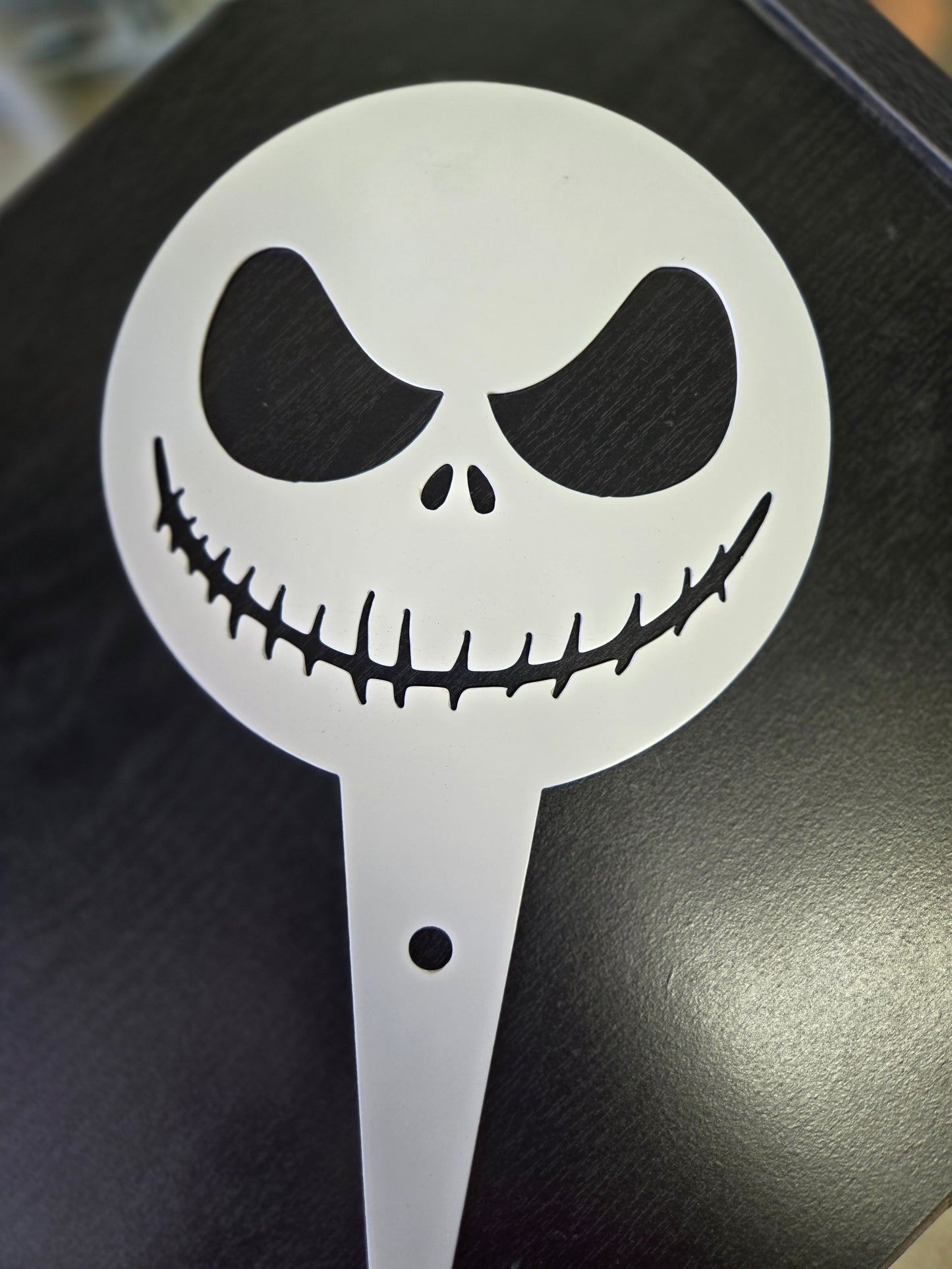 Mischievous Jack Metal Garden Stake – 6" Spooky Yard Decor for Pots, Pathways & Flower Beds