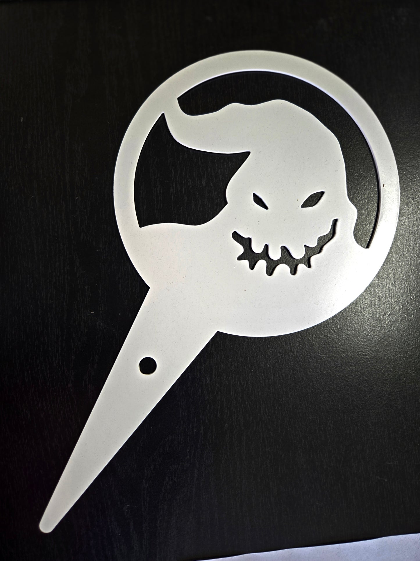 6" Spooky Oogie Boogie inspired Garden Stake – Creepy Cute Metal Sign for Flower Pots & Beds