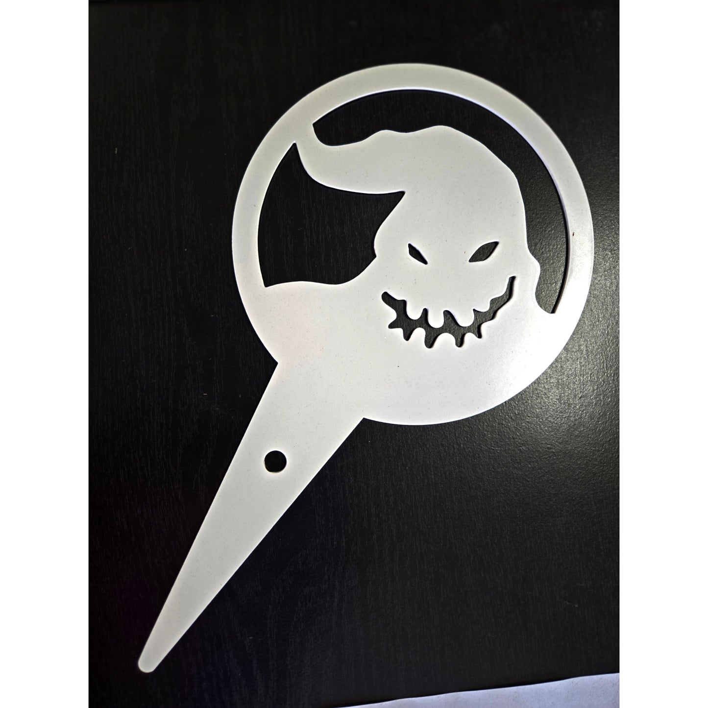 6" Spooky Oogie Boogie inspired Garden Stake – Creepy Cute Metal Sign for Flower Pots & Beds