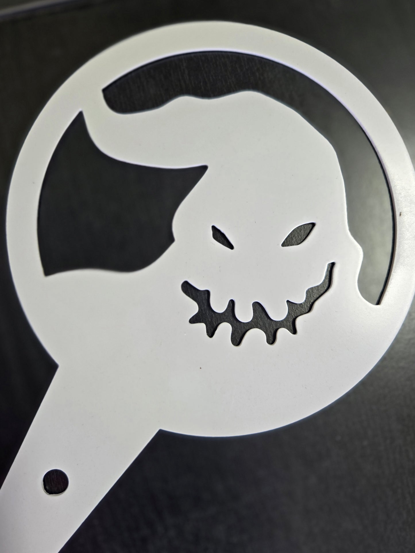 6" Spooky Oogie Boogie inspired Garden Stake – Creepy Cute Metal Sign for Flower Pots & Beds