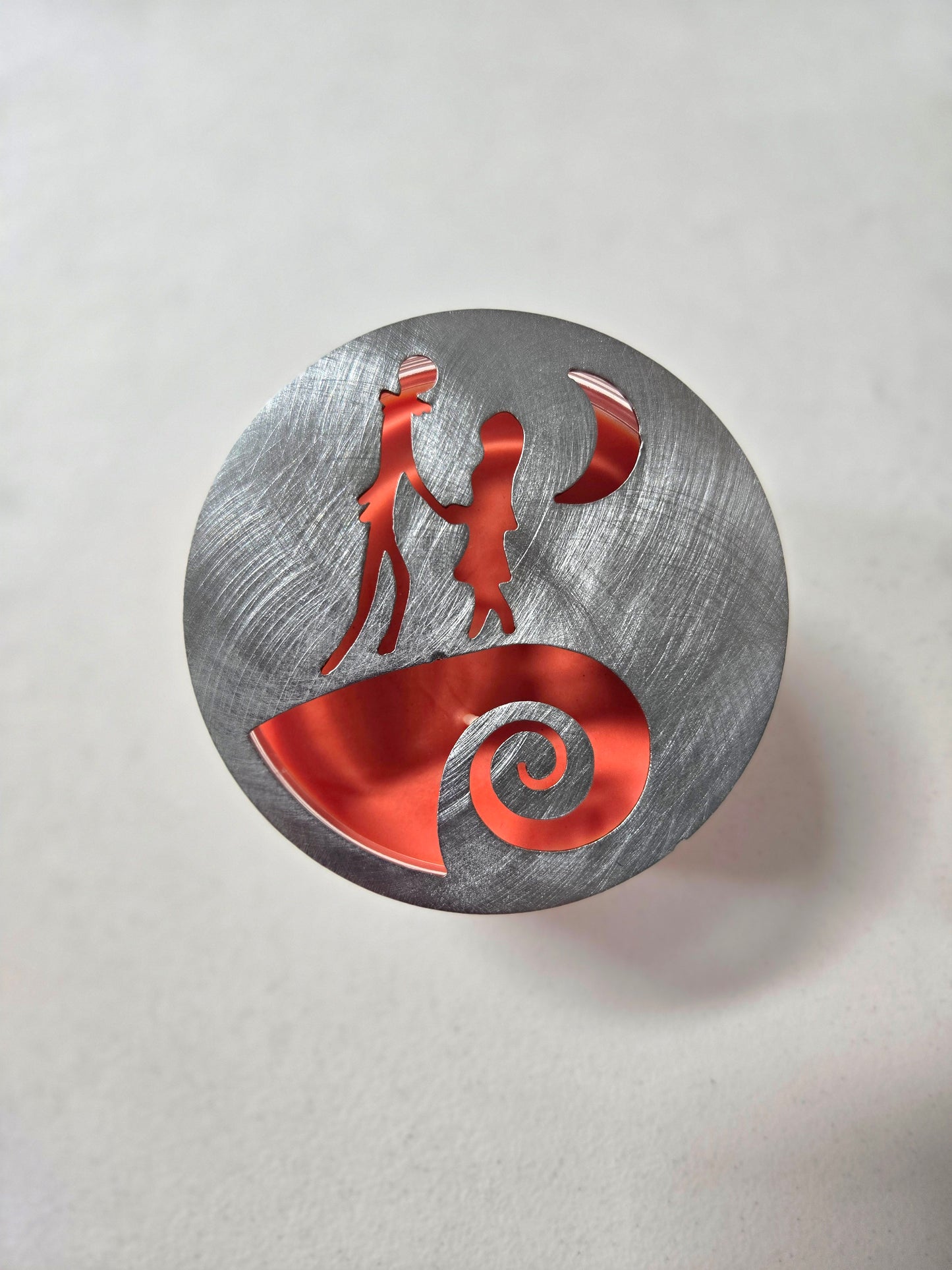 Jack & Sally Inspired Candle Topper – Spiral Hill Design