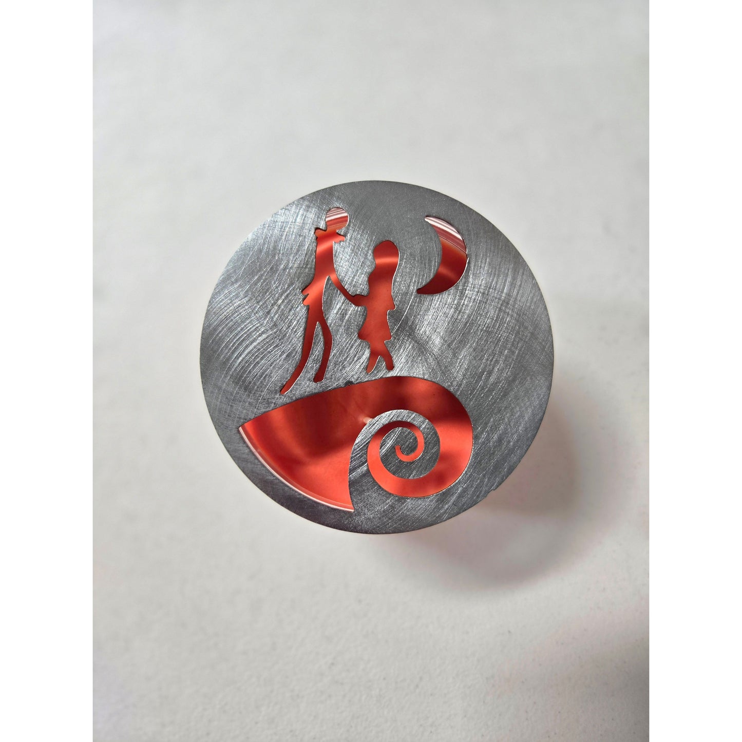Jack & Sally Inspired Candle Topper – Spiral Hill Design