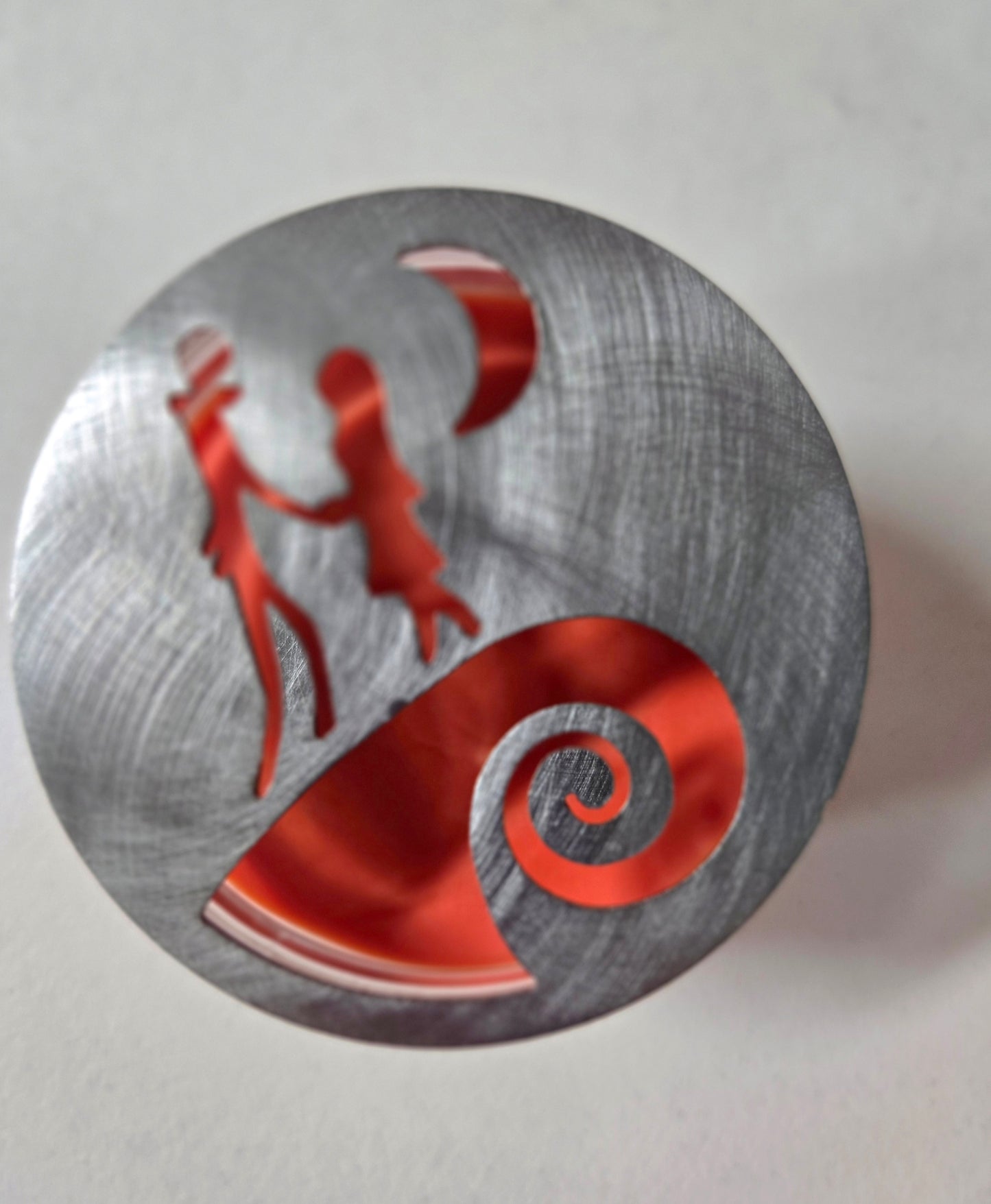 Jack & Sally Inspired Candle Topper – Spiral Hill Design