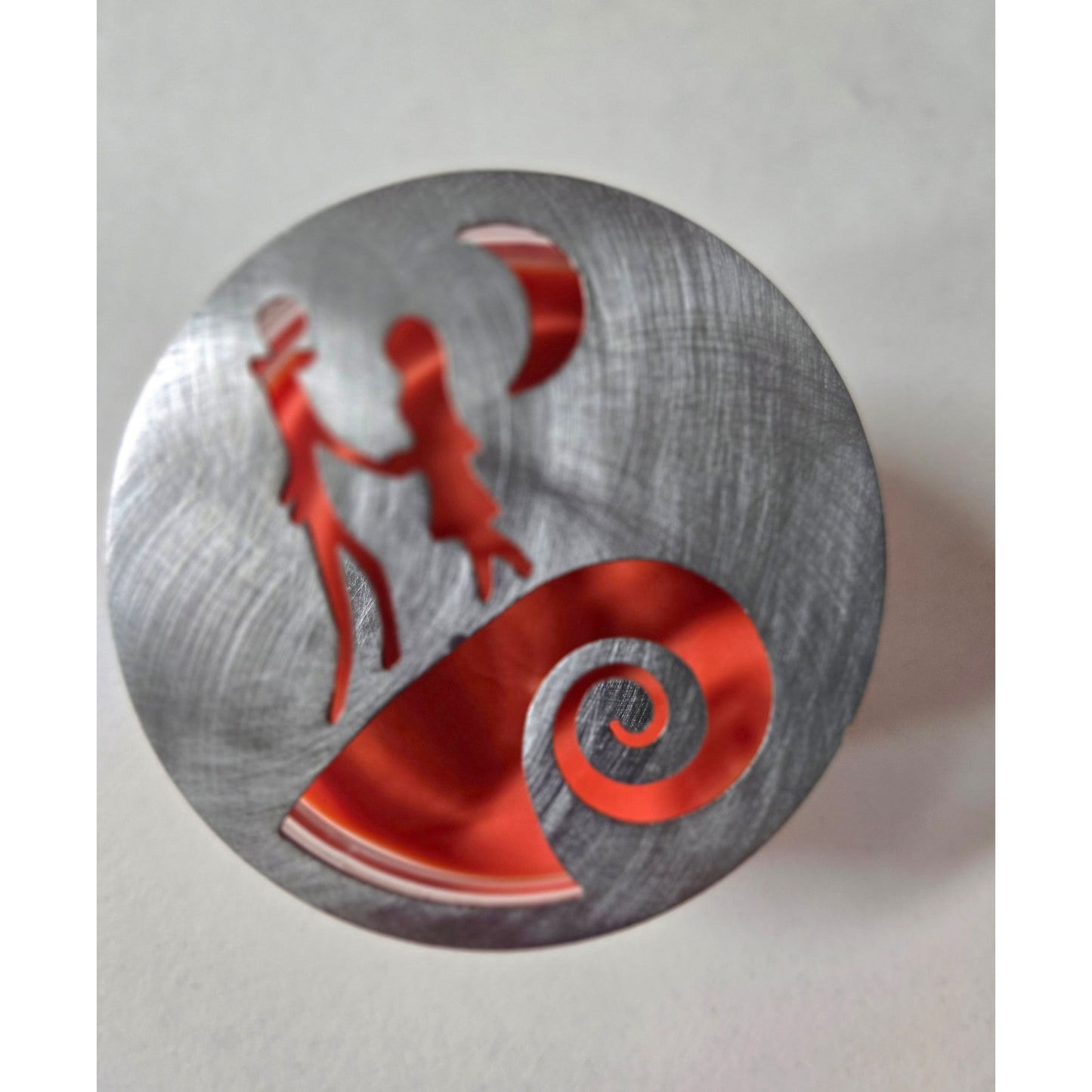 Jack & Sally Inspired Candle Topper – Spiral Hill Design