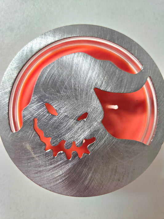 Oogie Boogie-Inspired Candle Topper – Decorative Metal Jar Candle Lid & Halloween Candle Accessory