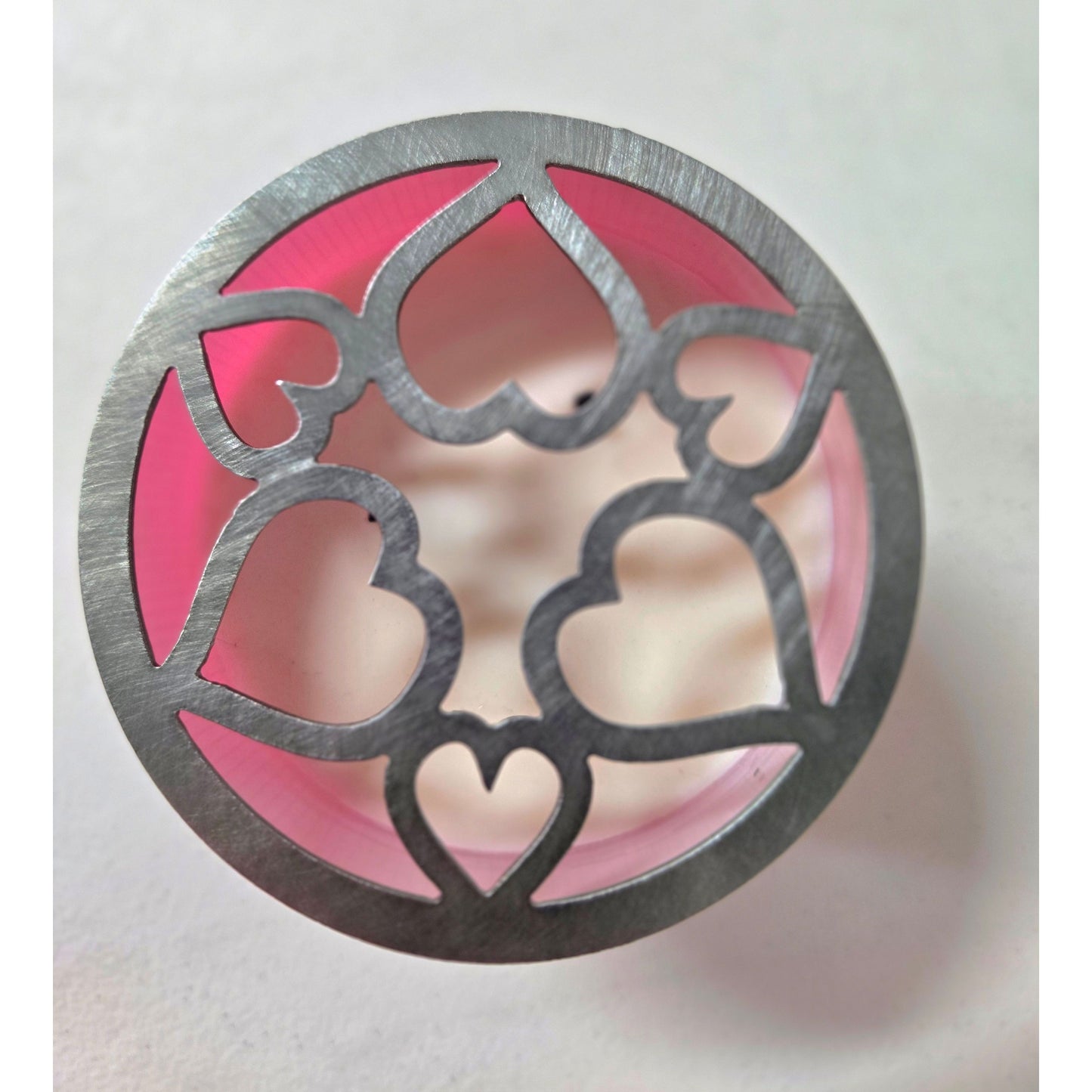 Tangled Hearts Metal Candle Topper – Raw Metal or Black Ceramic