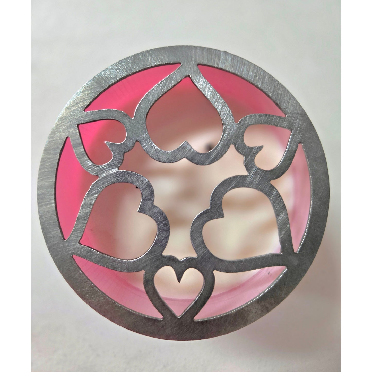 Tangled Hearts Metal Candle Topper – Raw Metal or Black Ceramic