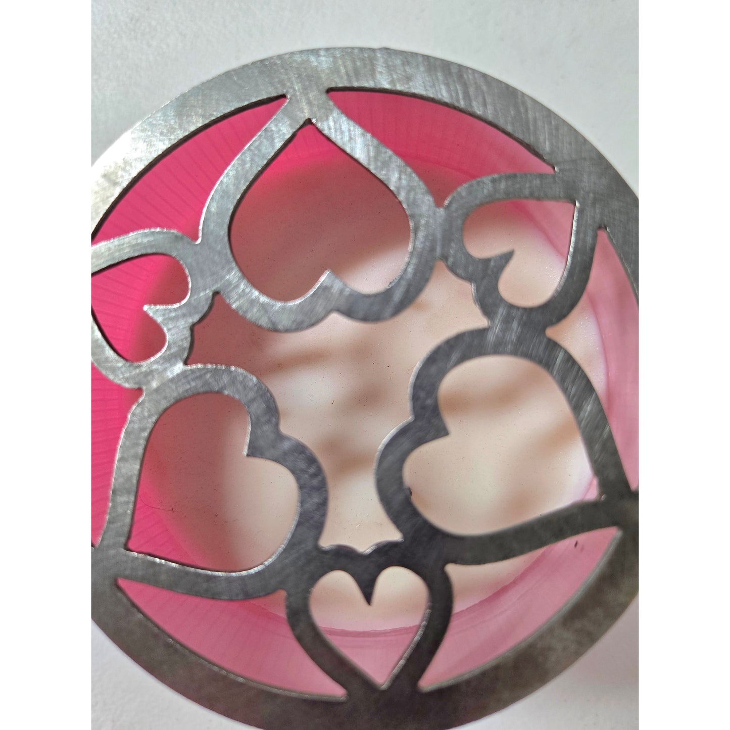 Tangled Hearts Metal Candle Topper – Raw Metal or Black Ceramic
