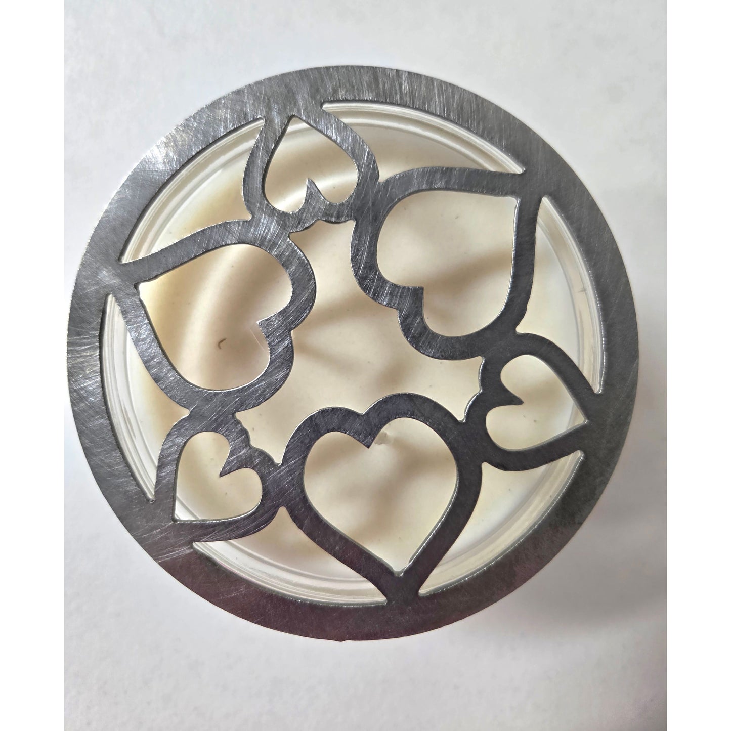 Tangled Hearts Metal Candle Topper – Raw Metal or Black Ceramic